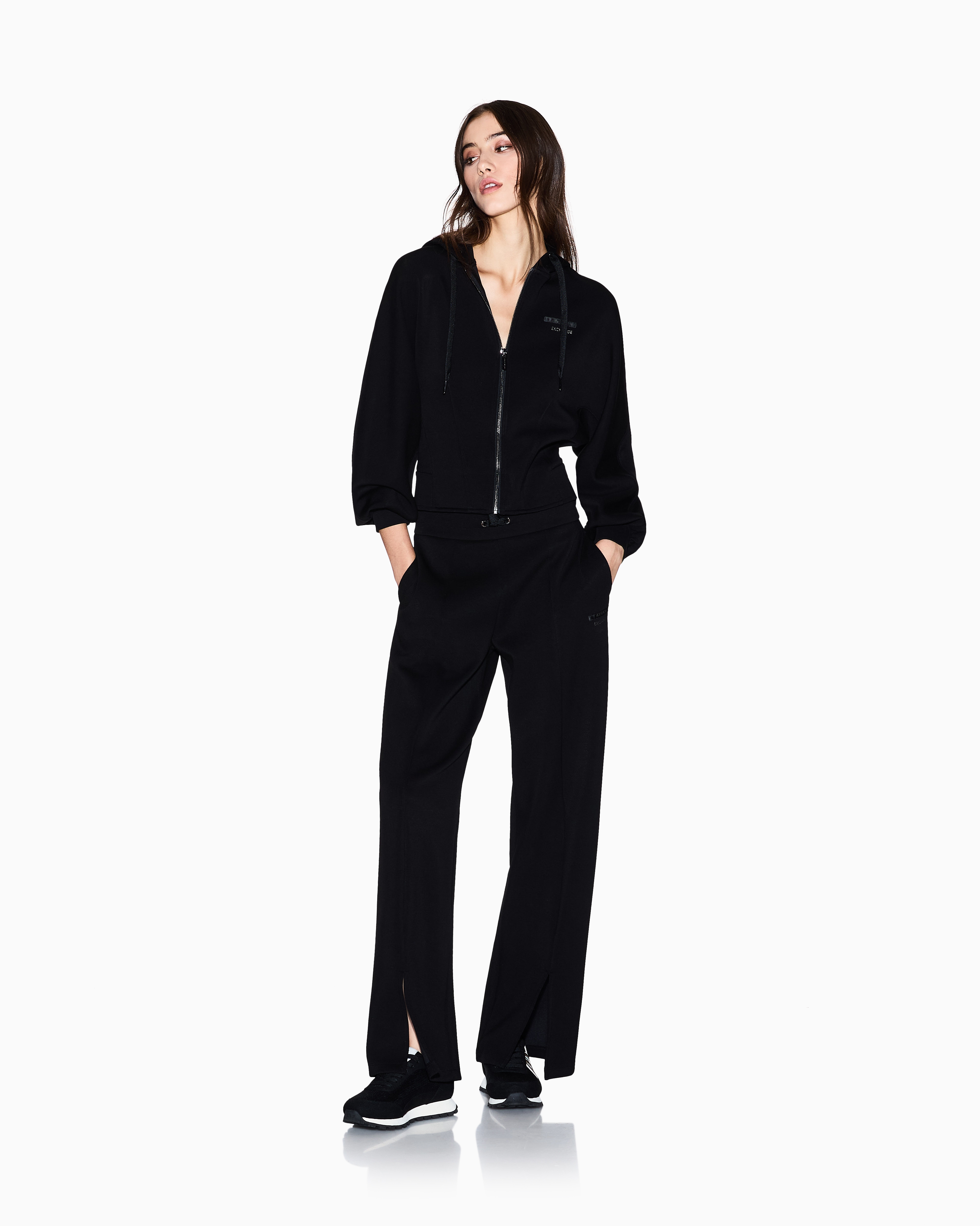 Armani Exchange - Sweatpants, Woman, Black, Size: