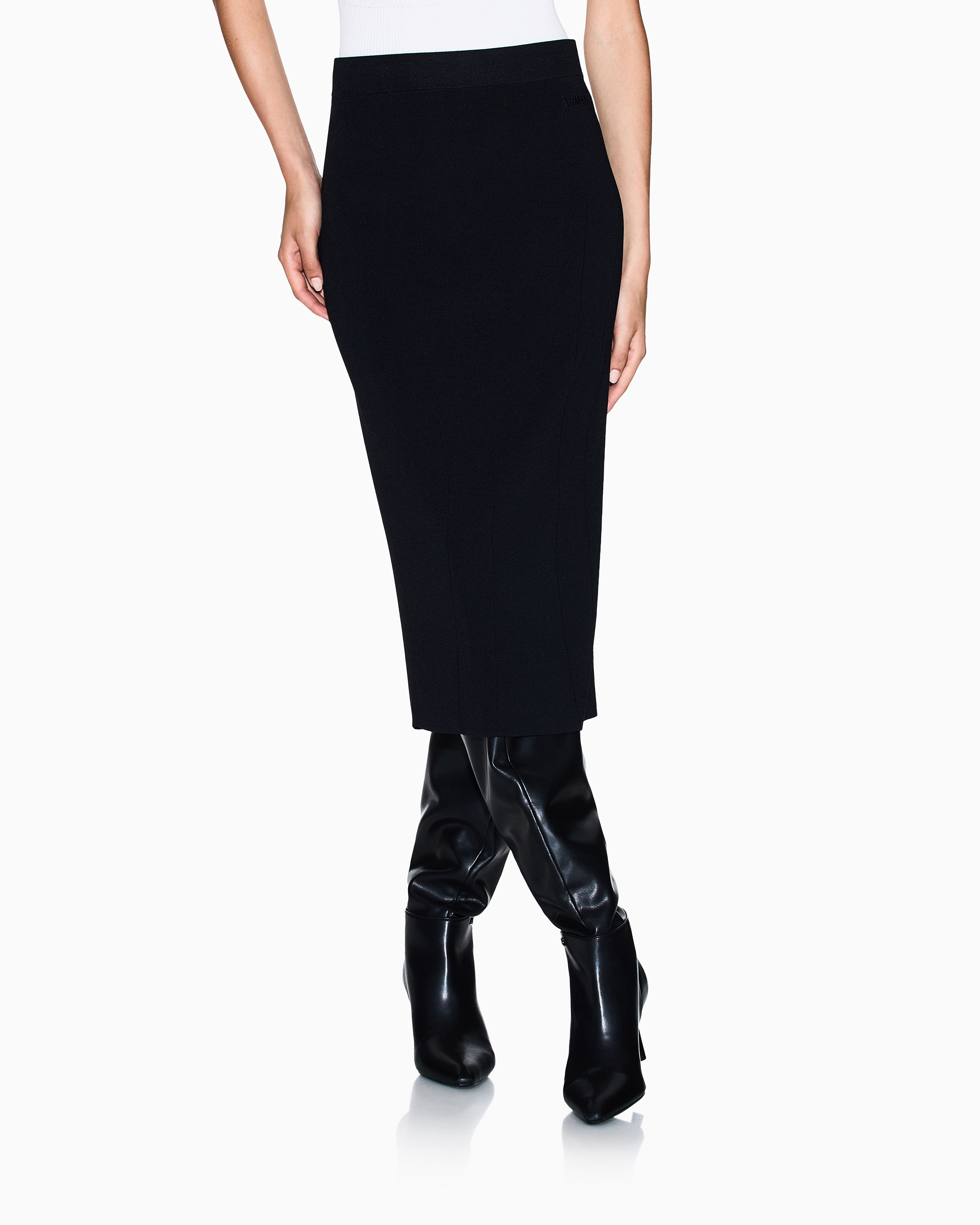 Armani Exchange Midi Skirts In Black