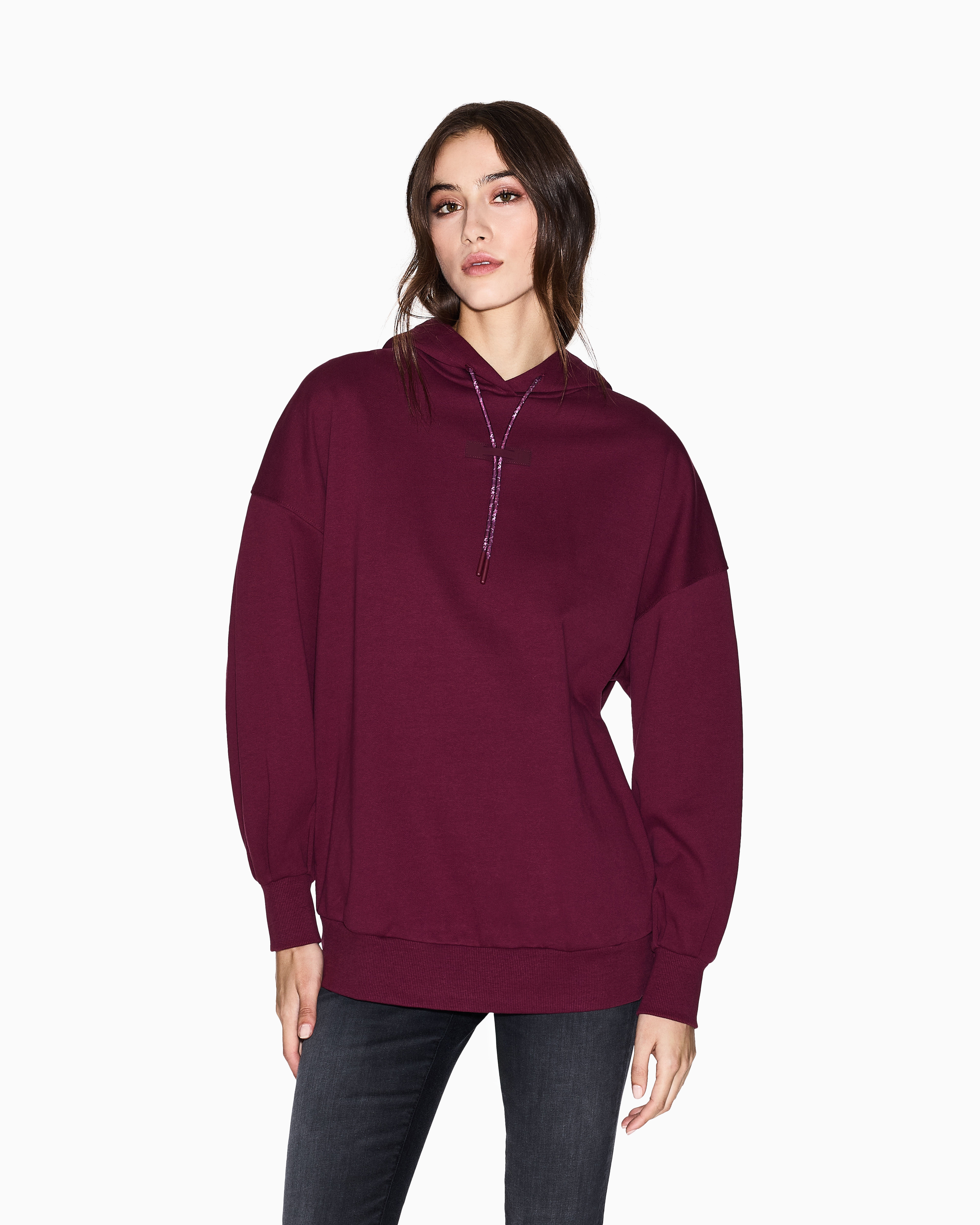 Armani Exchange - Hoodies, Woman, Burgundy, Size: