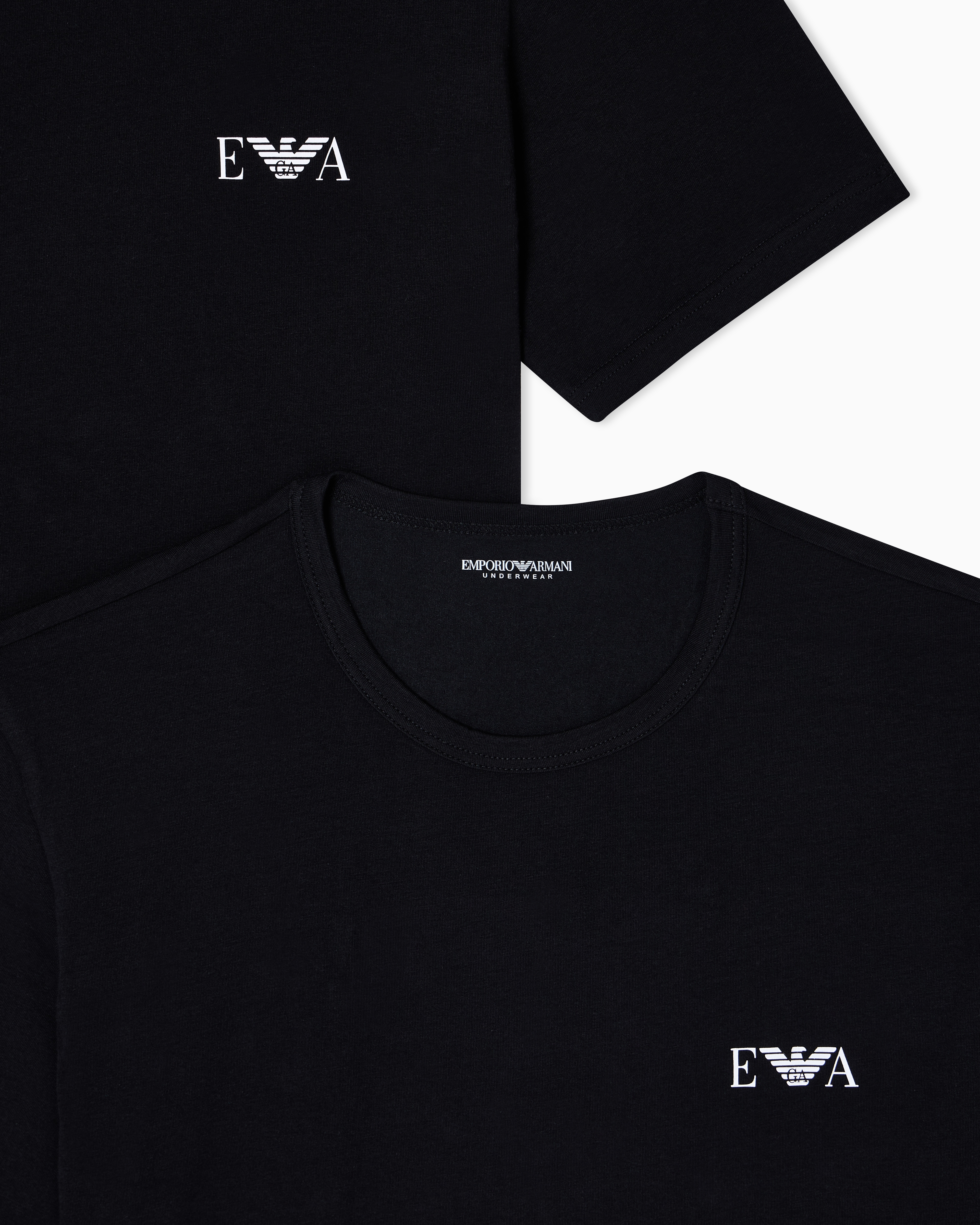 Two-pack of stretch jersey fitted loungewear T-shirts
