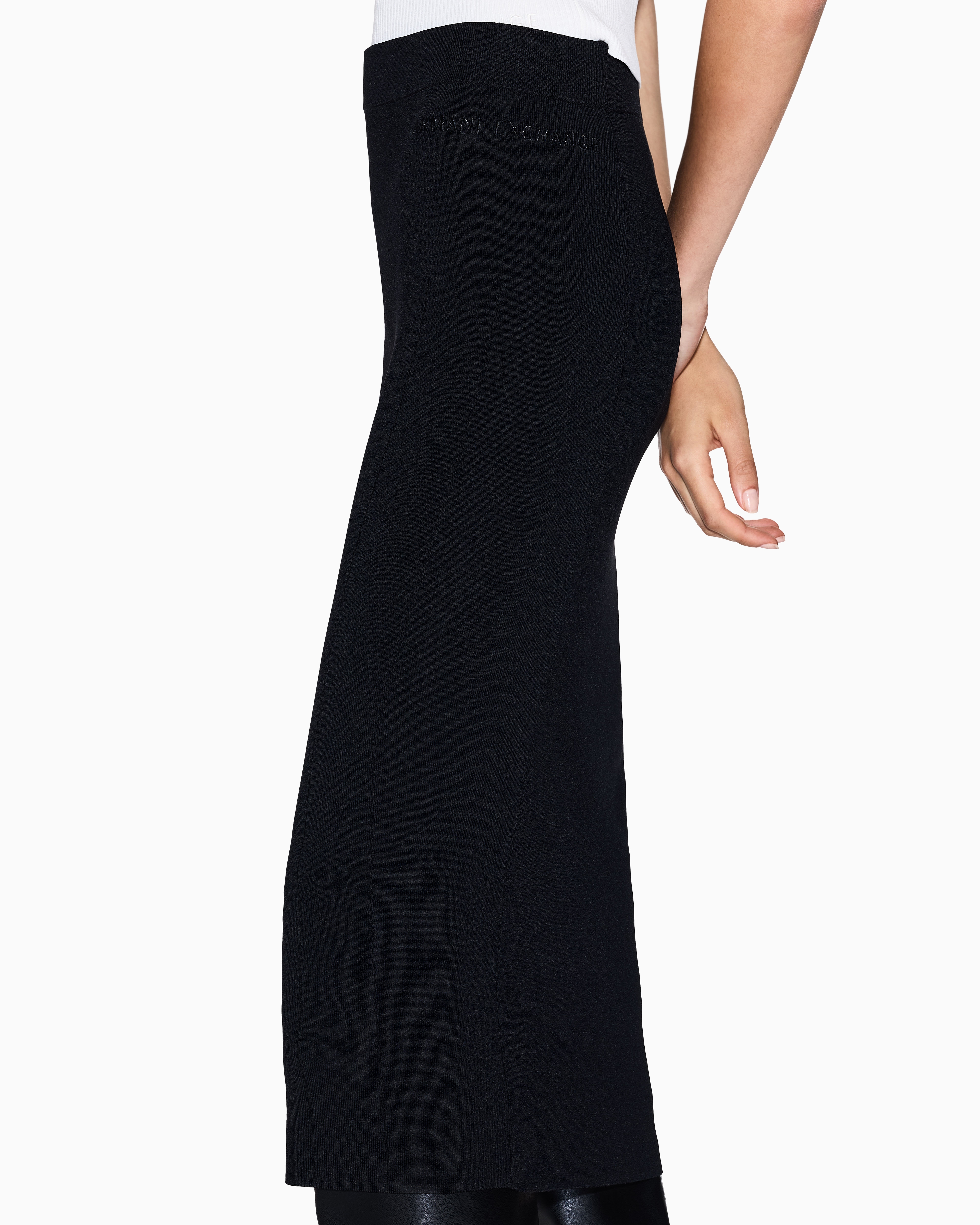 Armani Exchange Midi Skirts In Black