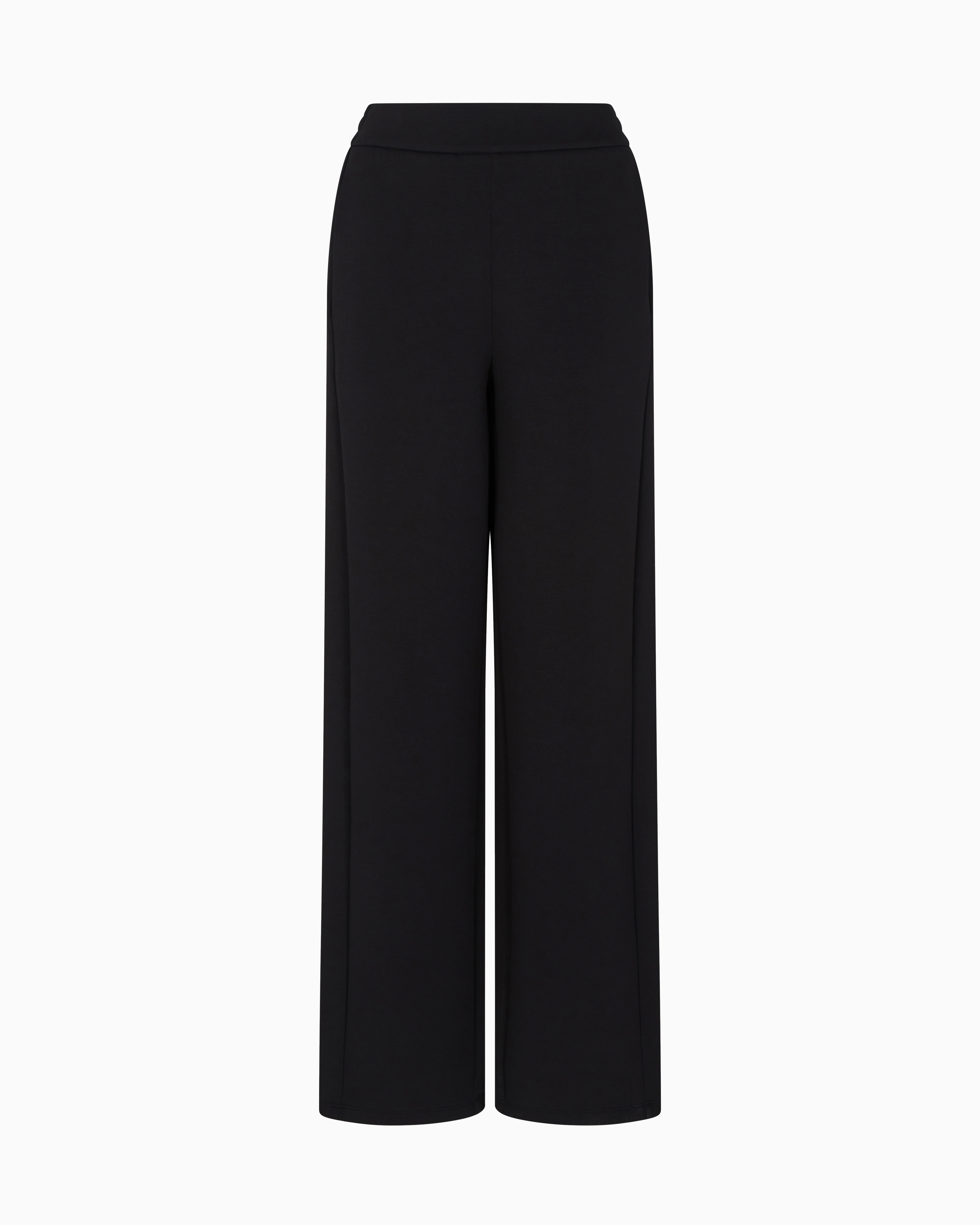 Emporio Armani - ASV double jersey trousers with an elasticated waist, Woman, Black, Size: