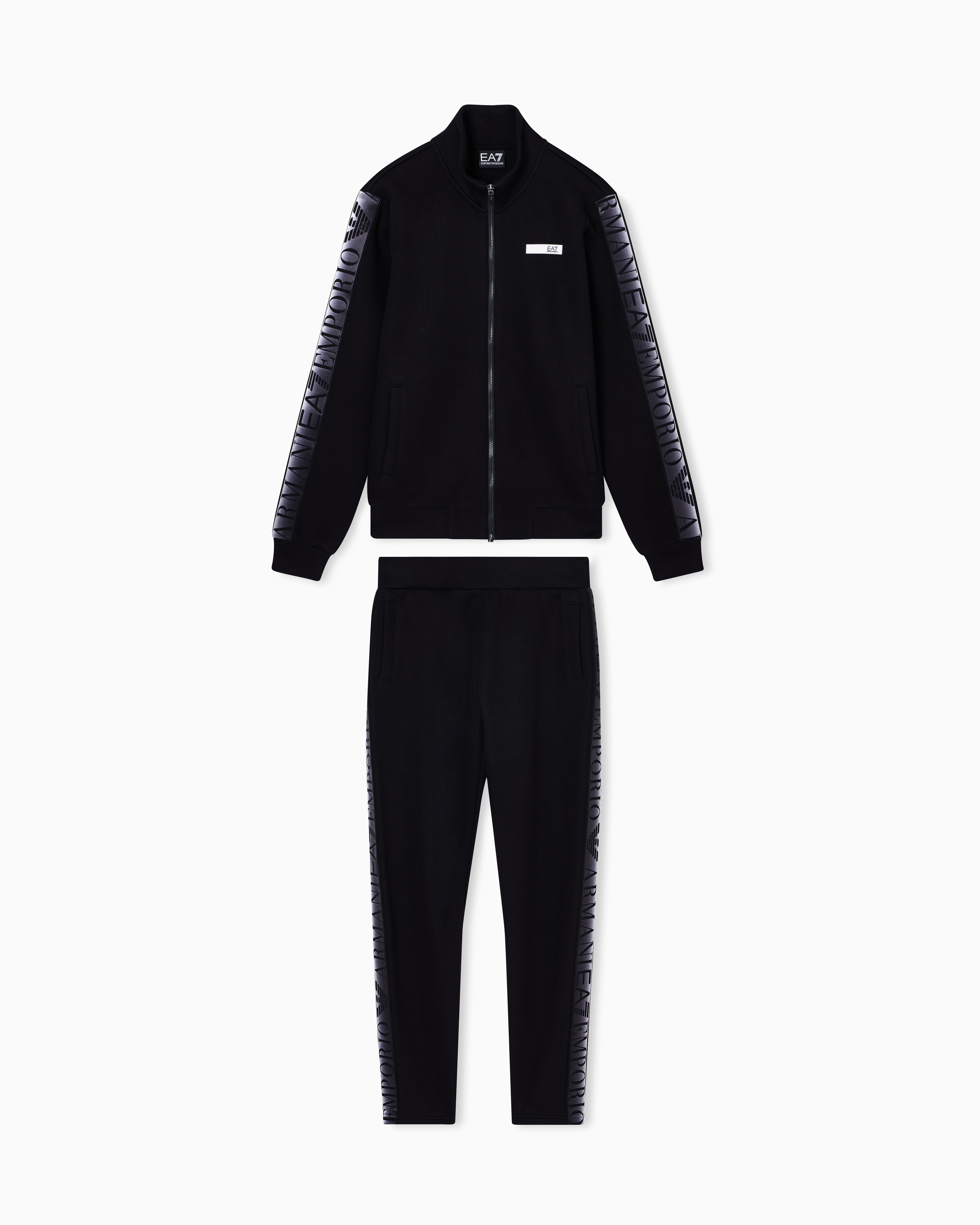 Ea7 Dynamic Athlete Tracksuit In Natural Ventus7 Technical Fabric In Black