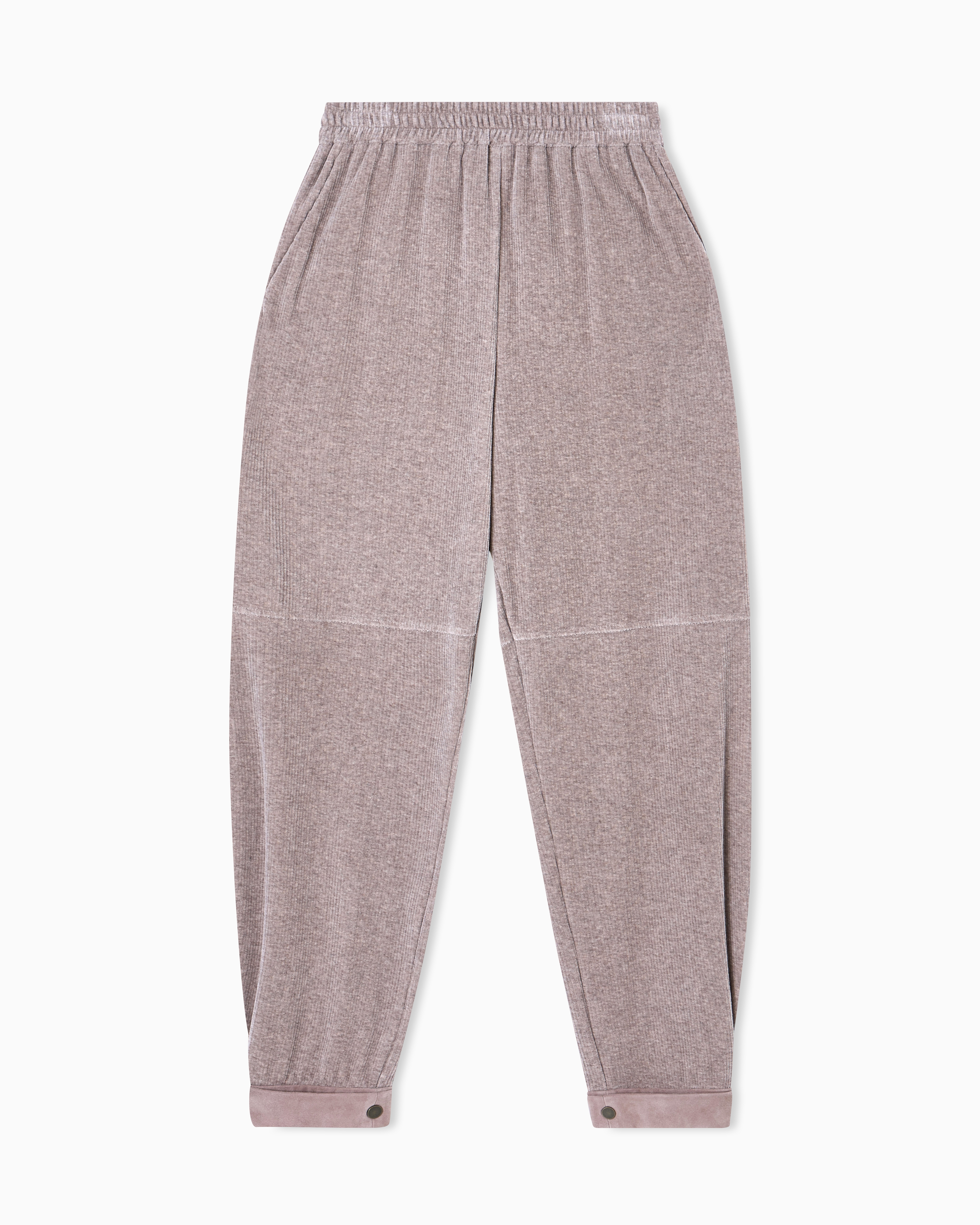Giorgio Armani Relaxed Trousers In Ribbed Chenille Jersey In Multi