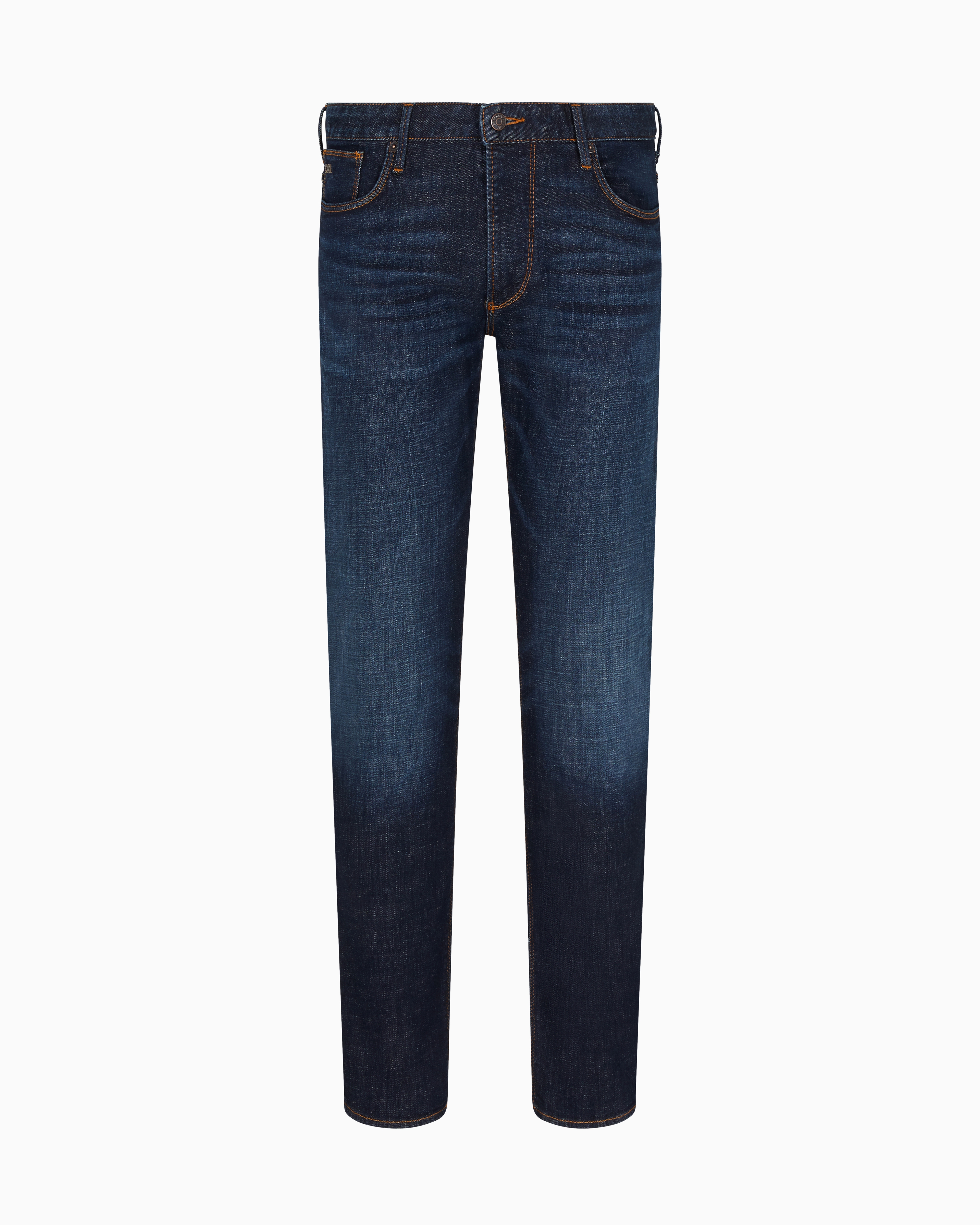Emporio Armani - J06 slim-fit, washed denim jeans, Man, Blue, Size: