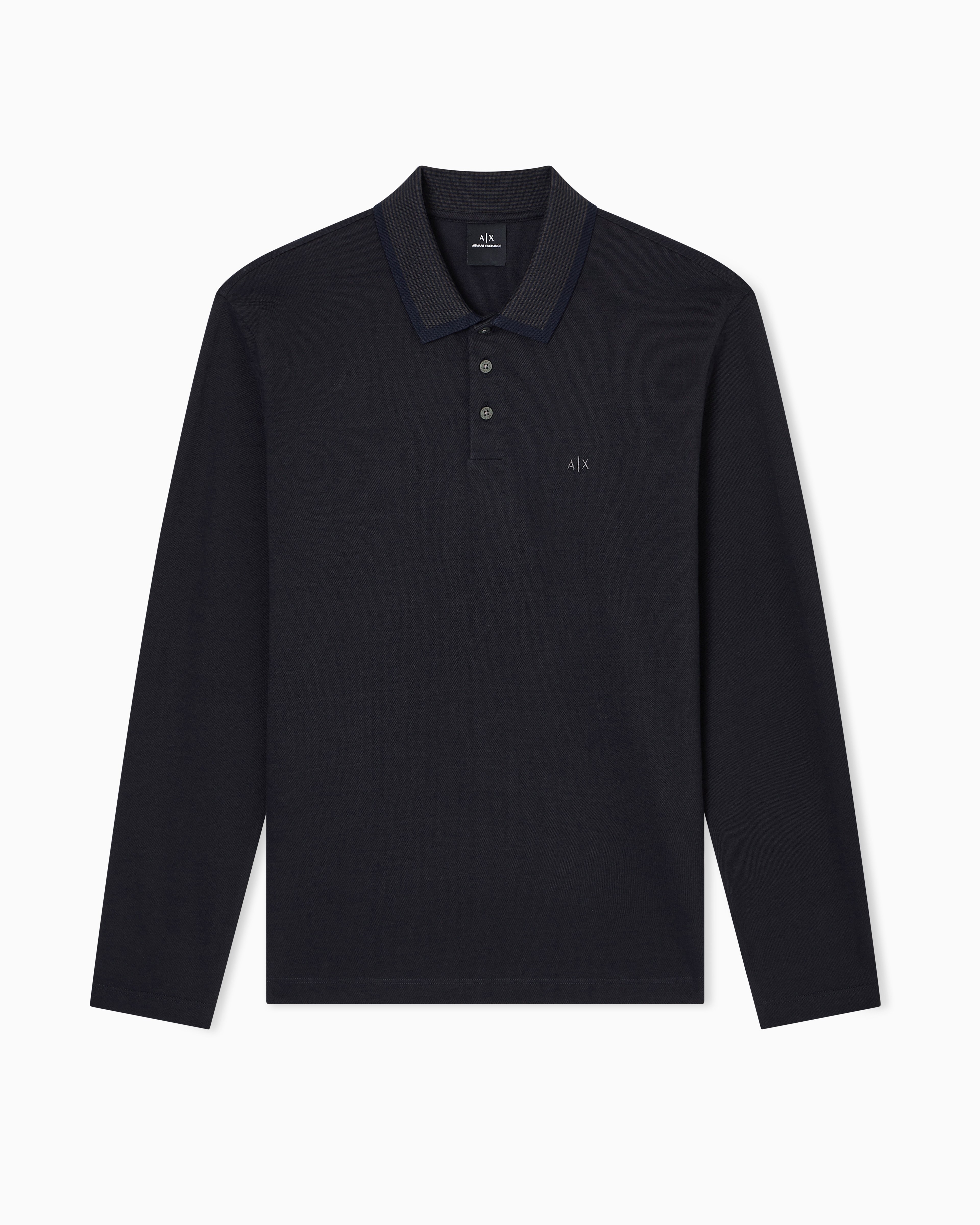 Armani Exchange Polo Shirts In Black