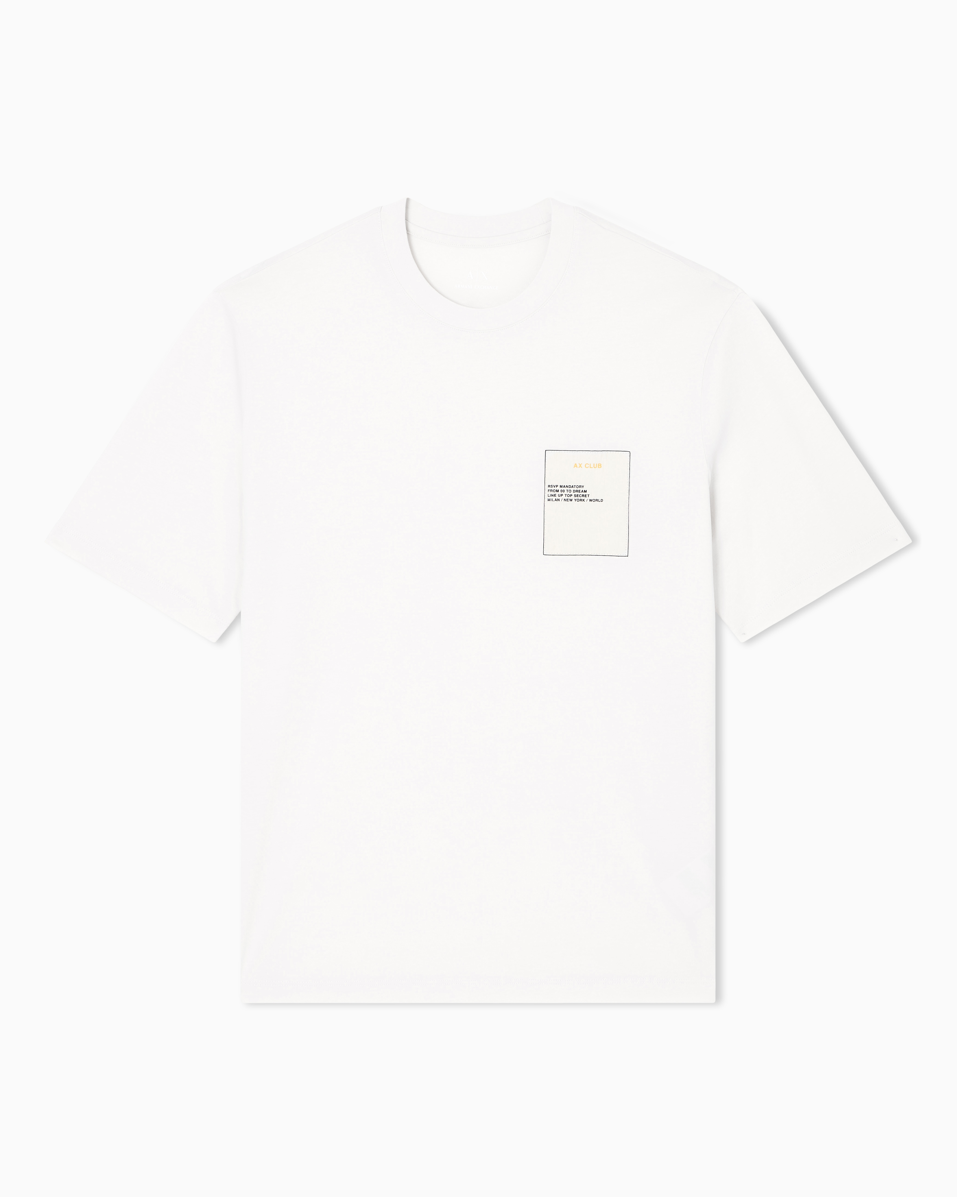 Armani Exchange - Regular fit graphic print T-shirt, Man, Beige, Size: