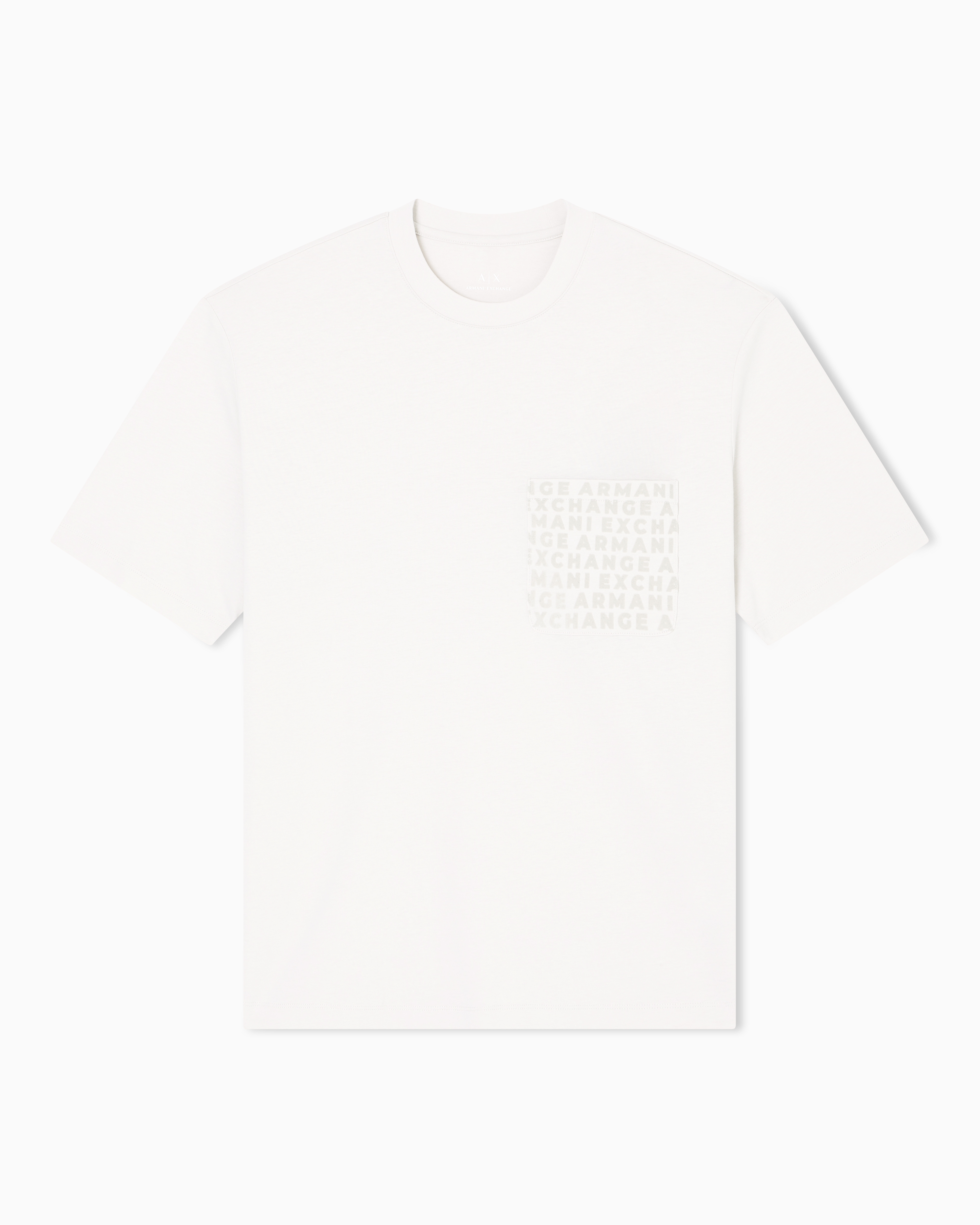 Armani Exchange - Regular fit T-shirt with logo pocket, Man, White, Size: M