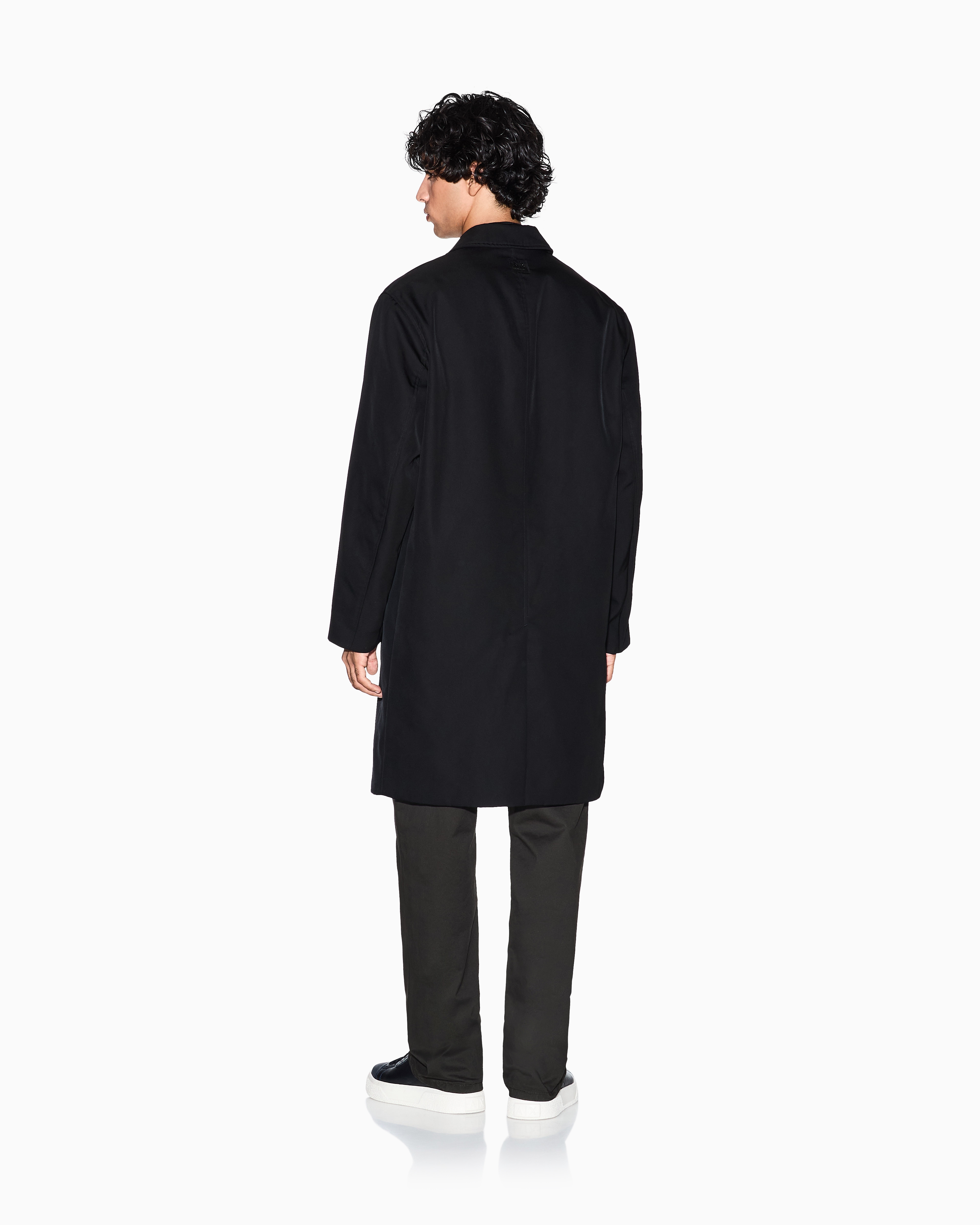 Armani Exchange - Single-breasted coat, Man, Black, Size: