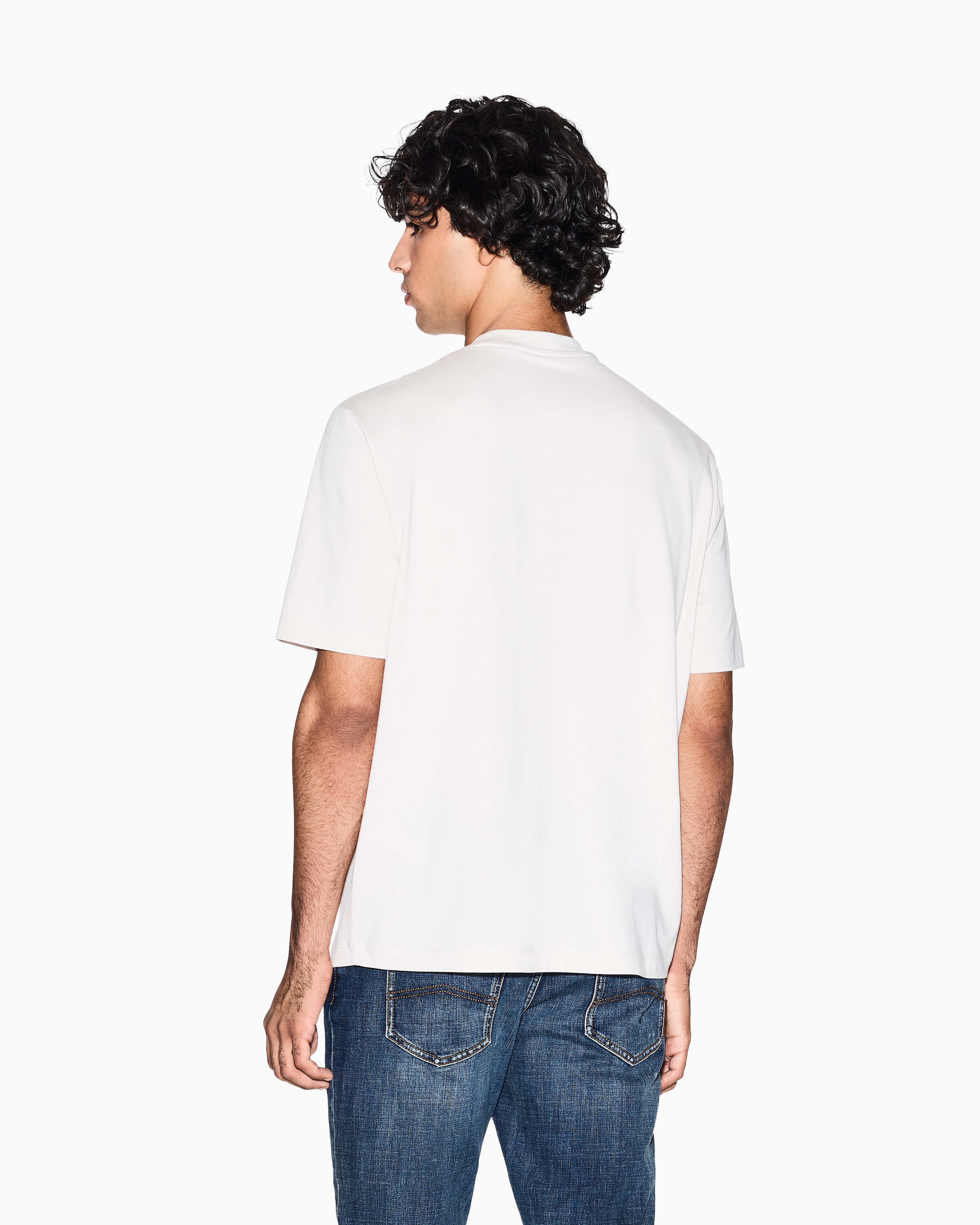 Armani Exchange - Regular fit T-shirt with logo pocket, Man, White, Size: