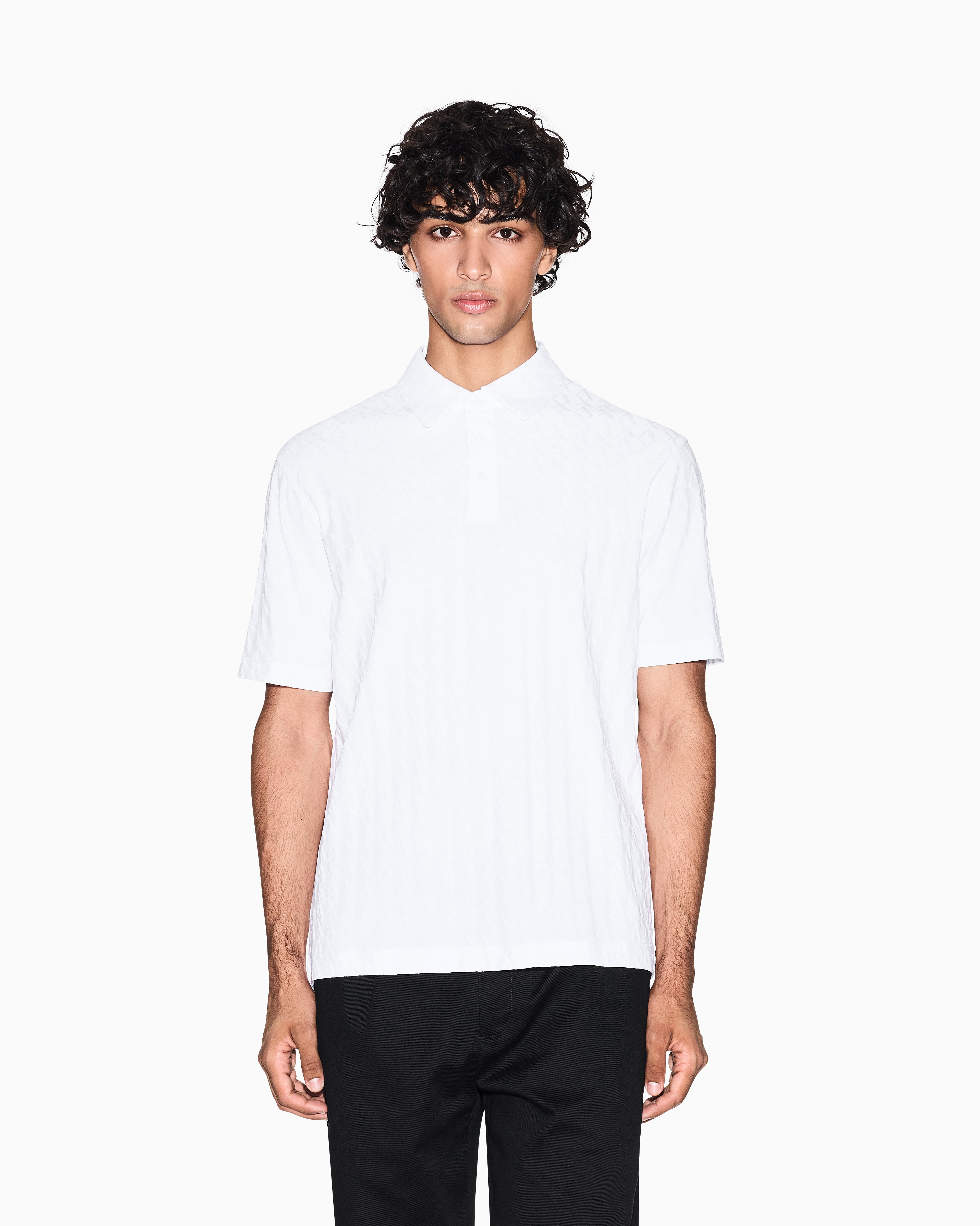 Armani Exchange - Regular fit polo shirt mercerised cotton, Man, White, Size: