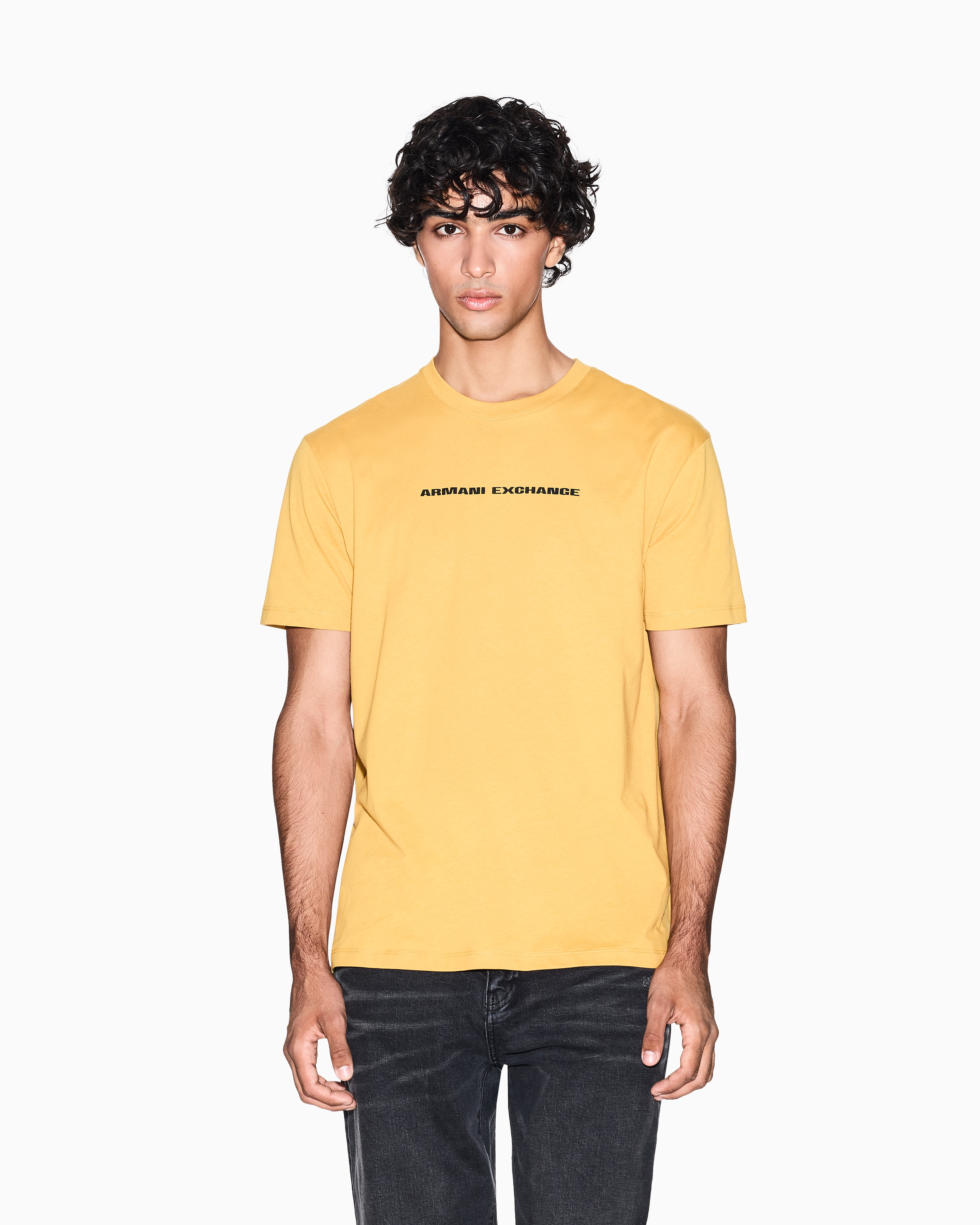 Armani Exchange - Regular Fit T-Shirts, Man, Yellow, Size:
