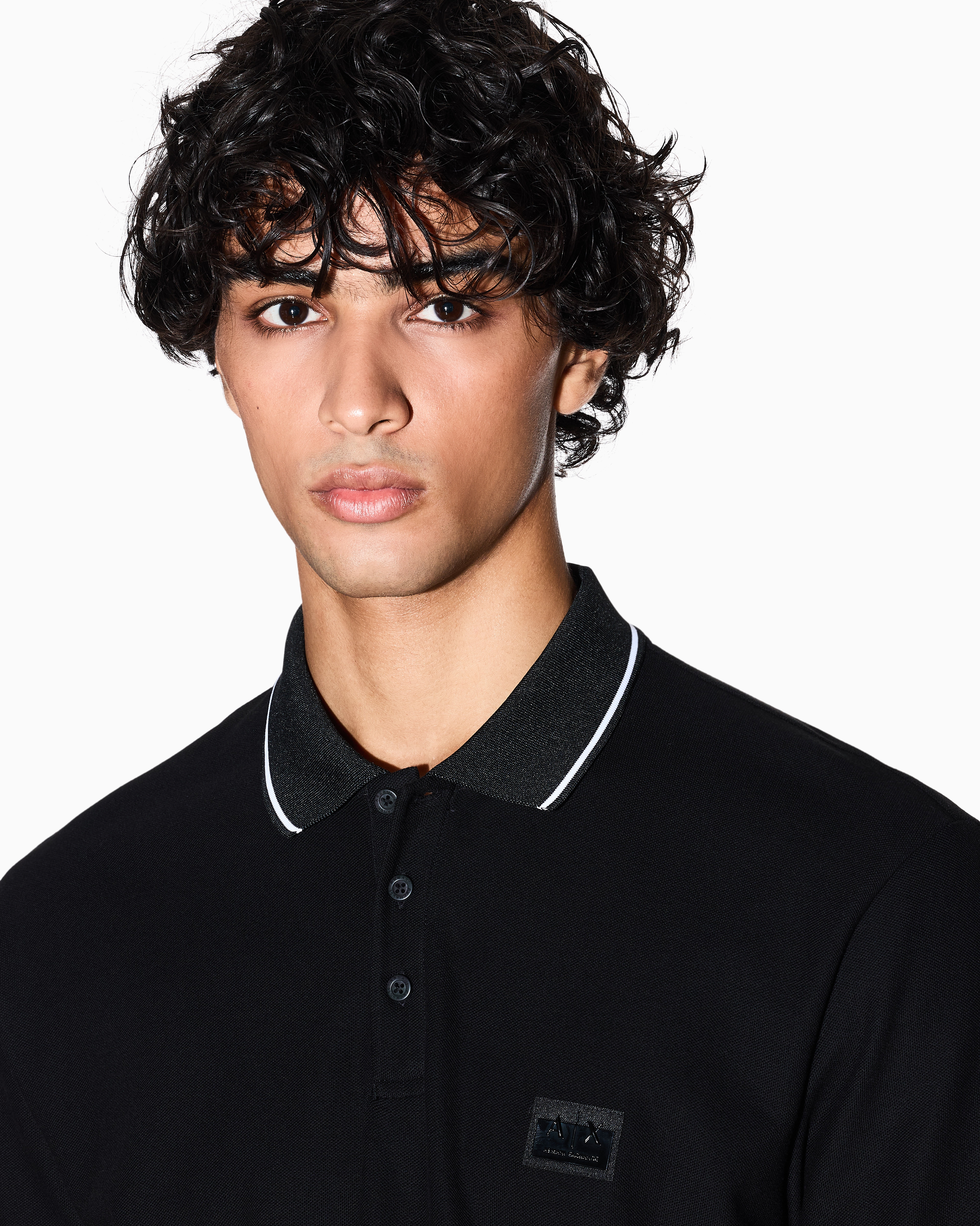 Armani Exchange - Polo Shirts, Man, Black, Size: