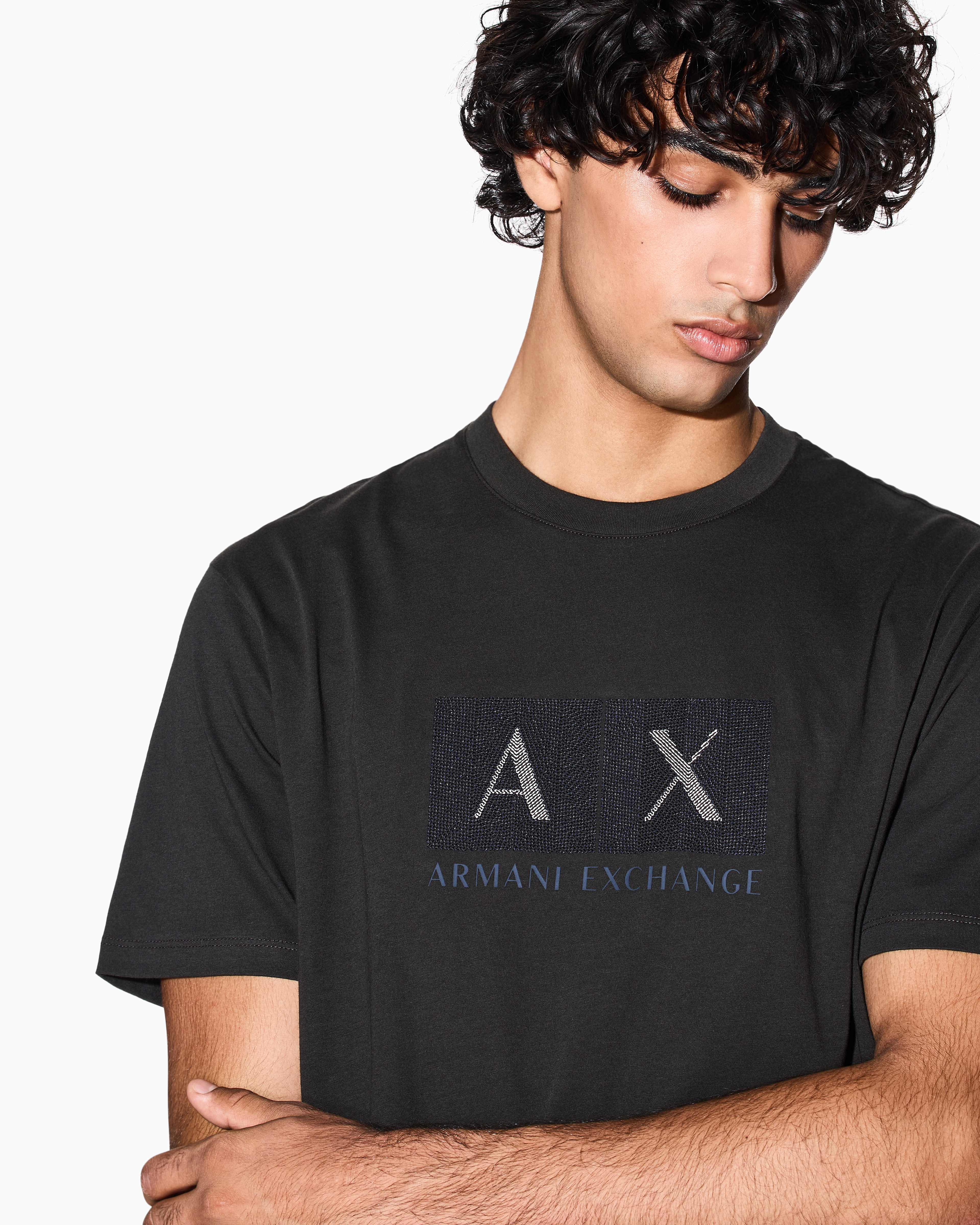 Armani Exchange - Regular Fit T-Shirts, Man, Brown, Size: