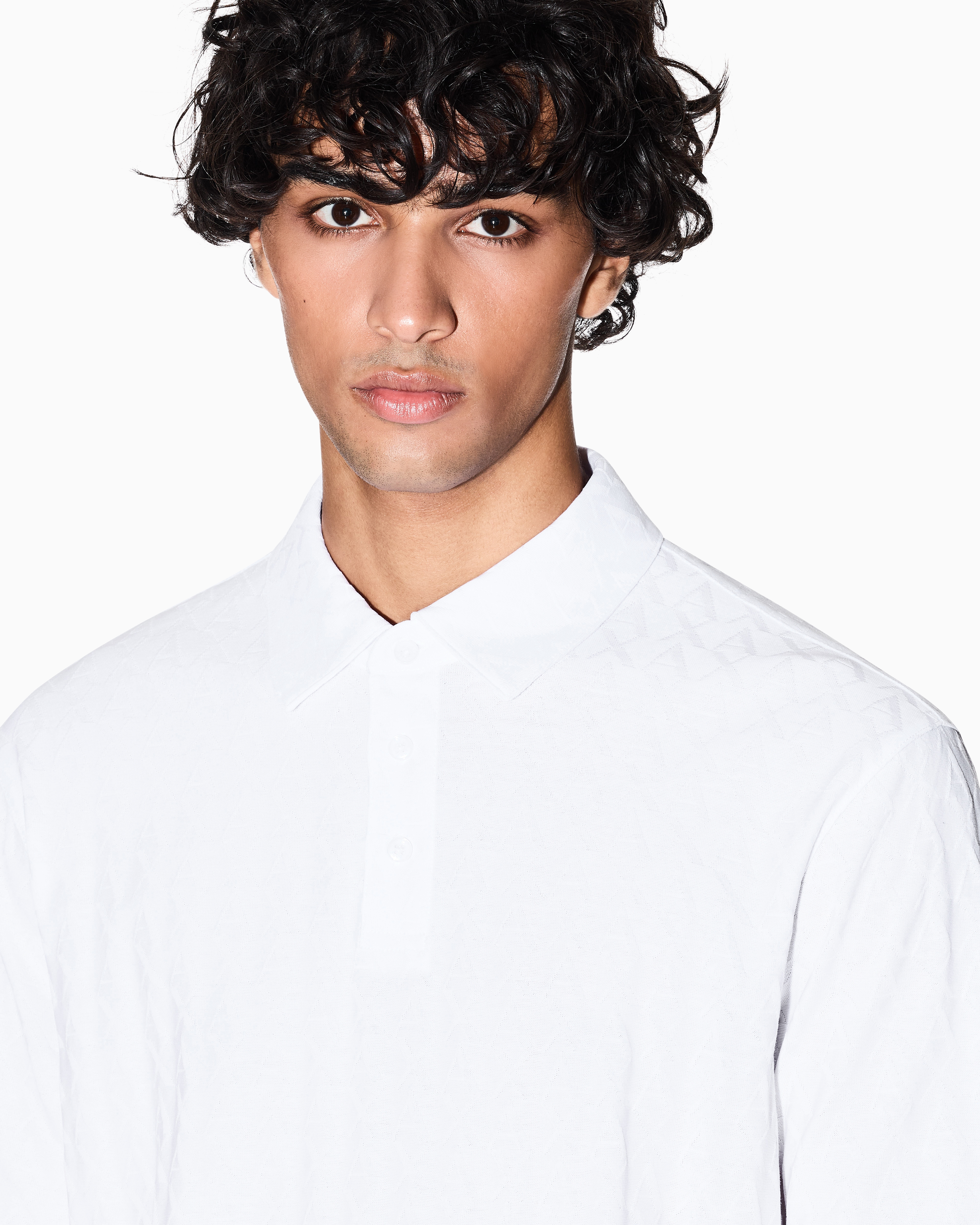 Armani Exchange - Regular fit polo shirt mercerised cotton, Man, White, Size: