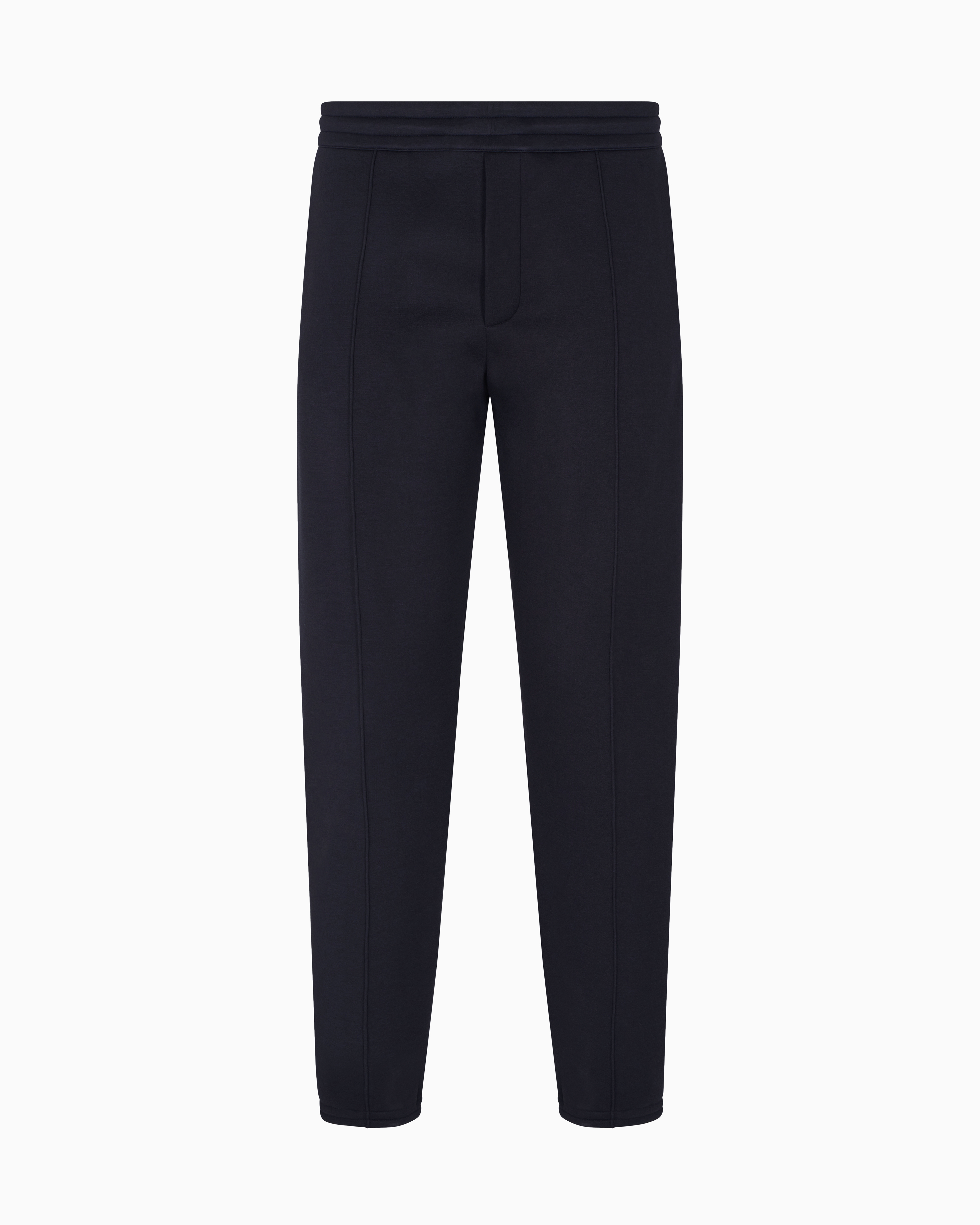 Emporio Armani - Travel Essentials double-jersey joggers, Man, Navy_blue, Size: