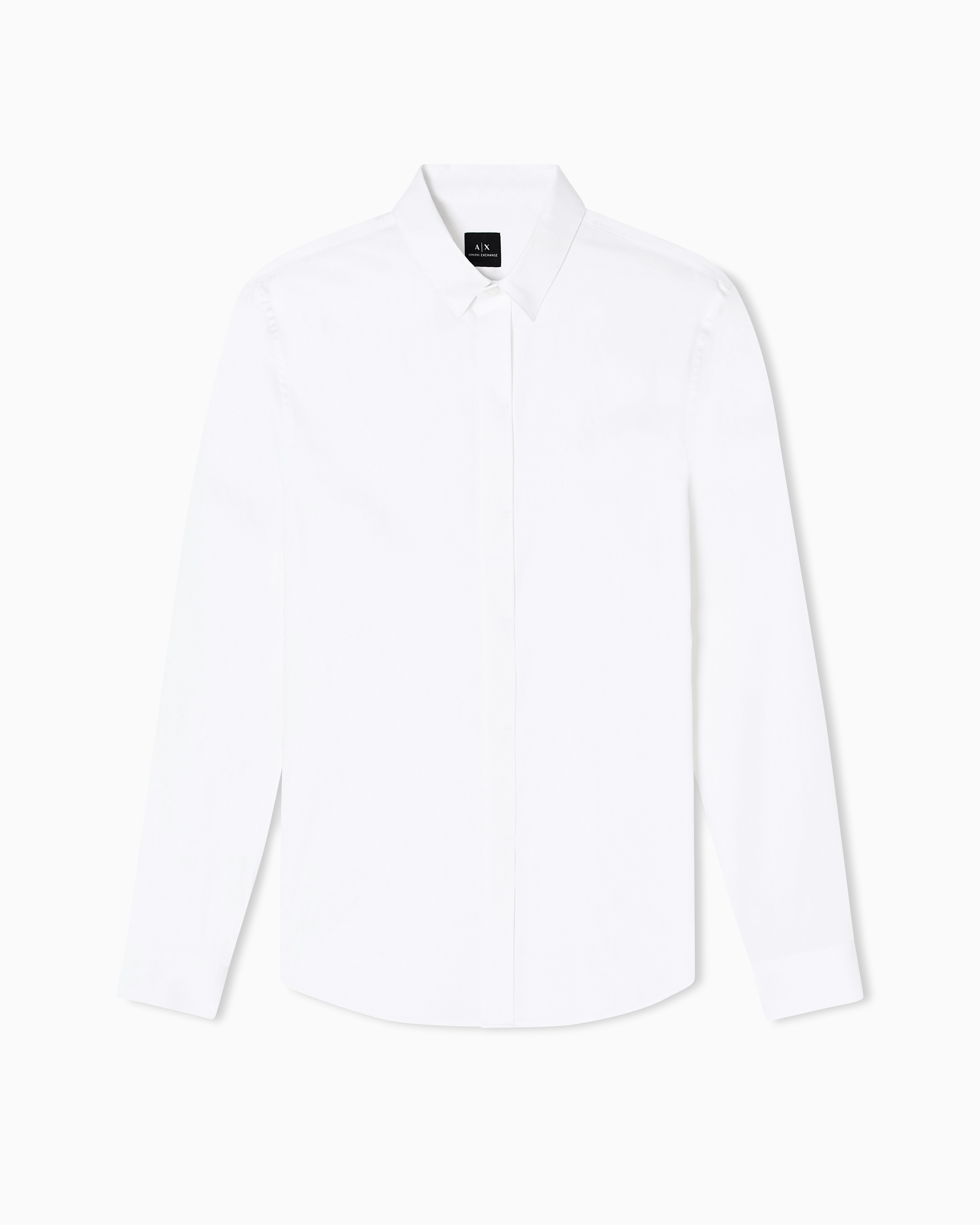 Armani Exchange - Slim fit cotton shirt, Man, White, Size: