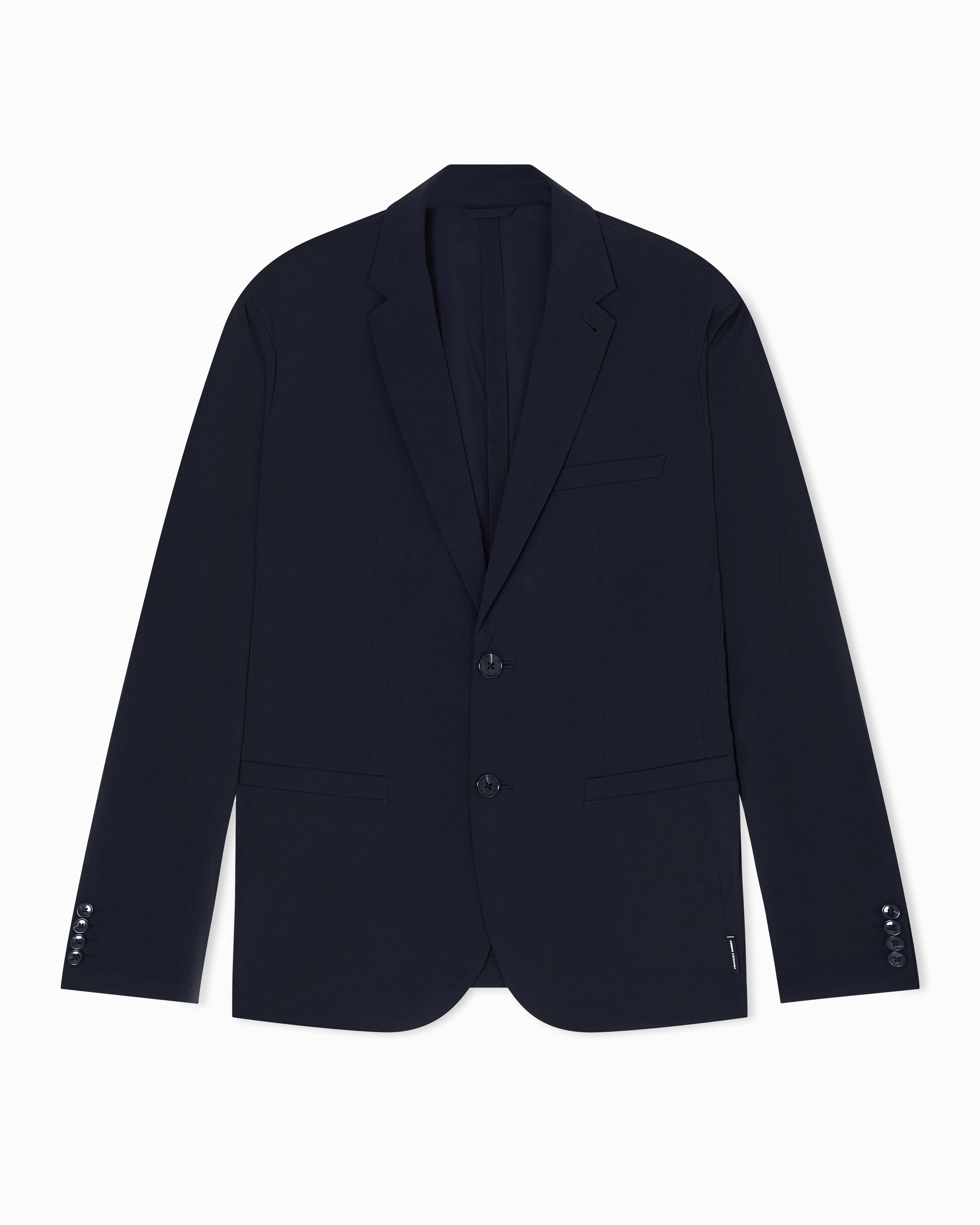 Armani Exchange - Single-breasted jacket ultra-stretch twill, Man, Black, Size: