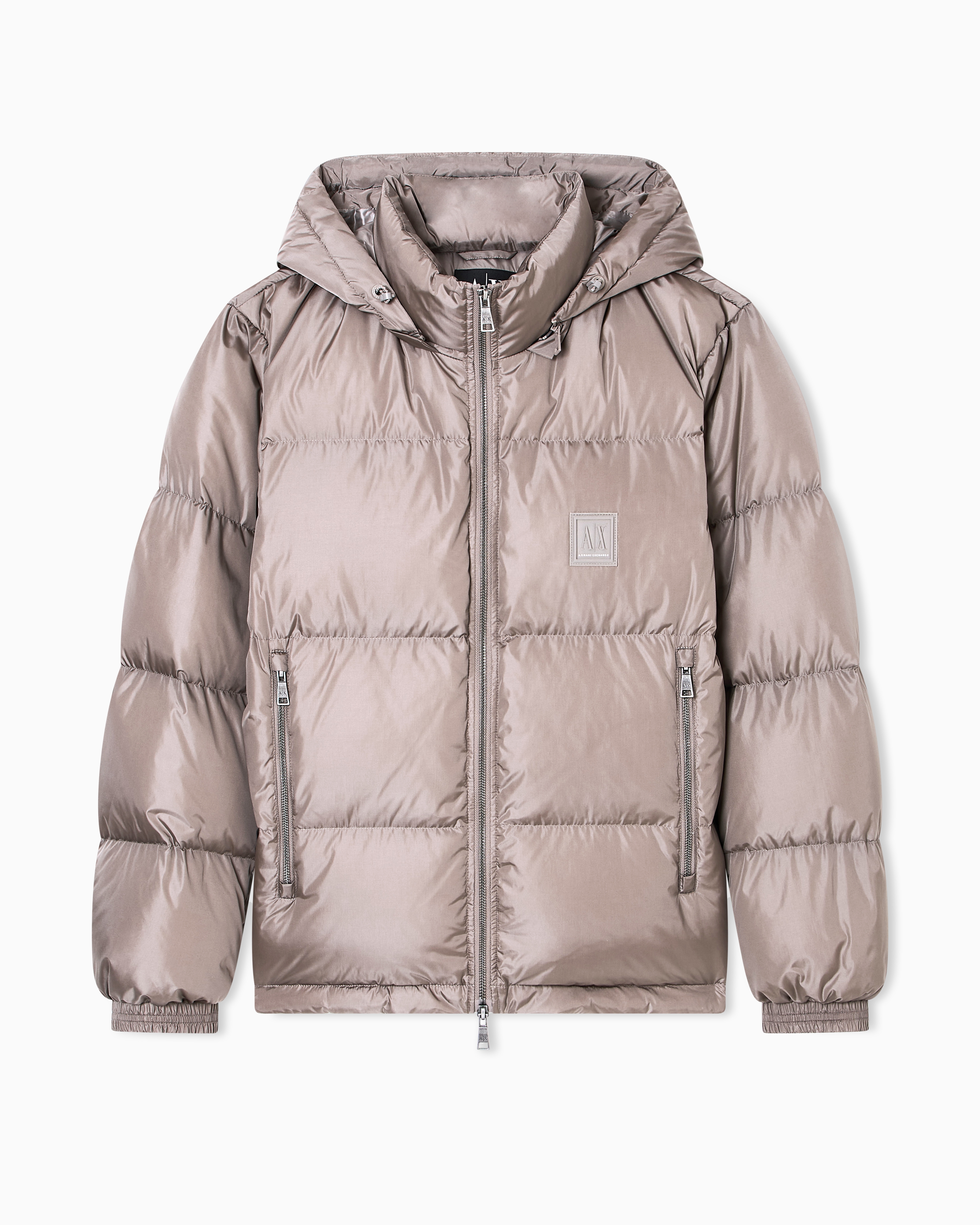 Armani Exchange - Padded jacket with hood, Man, Beige, Size: