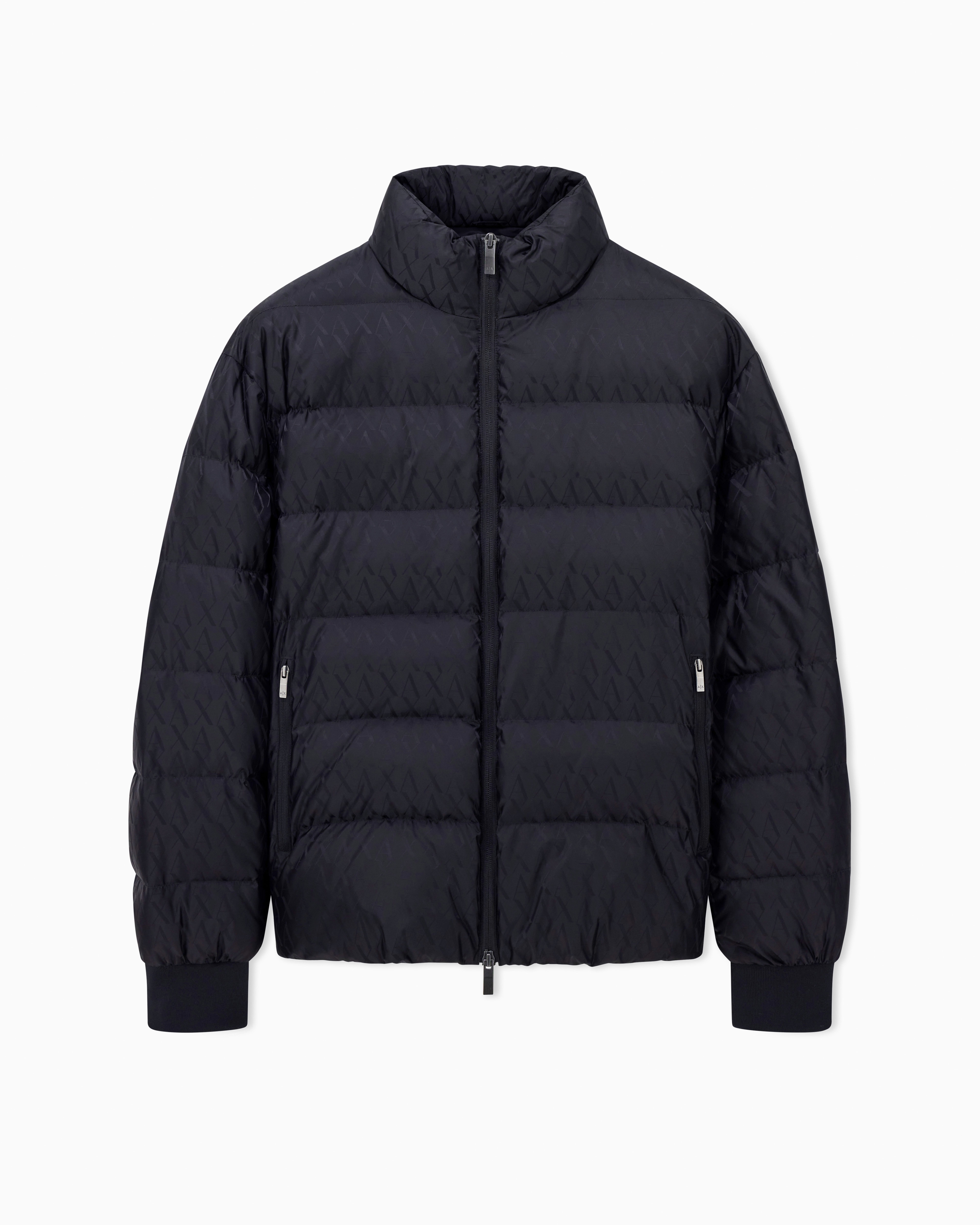 Armani Exchange - Fabric jacket with allover logo, Man, Black, Size:
