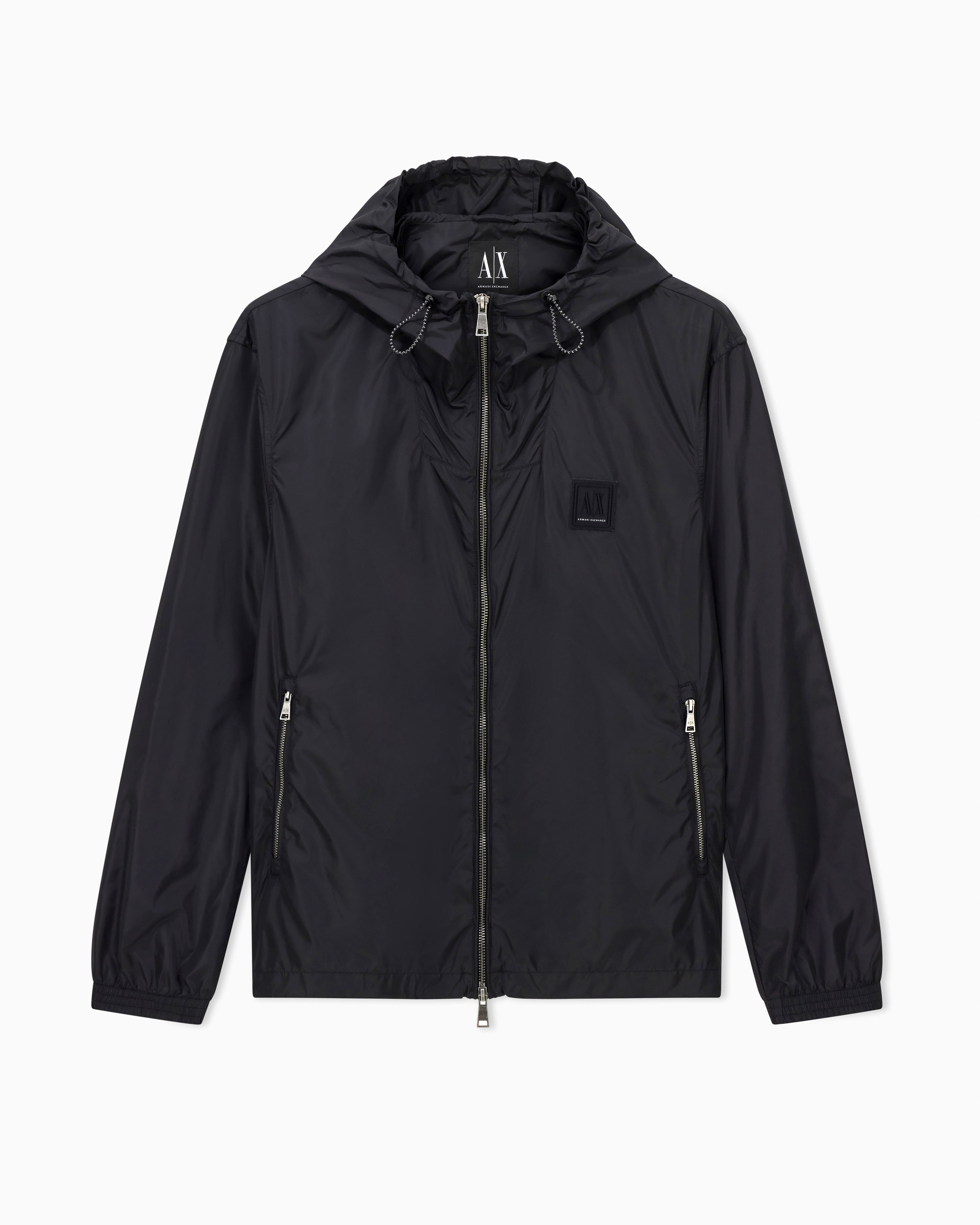 Armani Exchange - Windbreakers, Man, Black, Size: