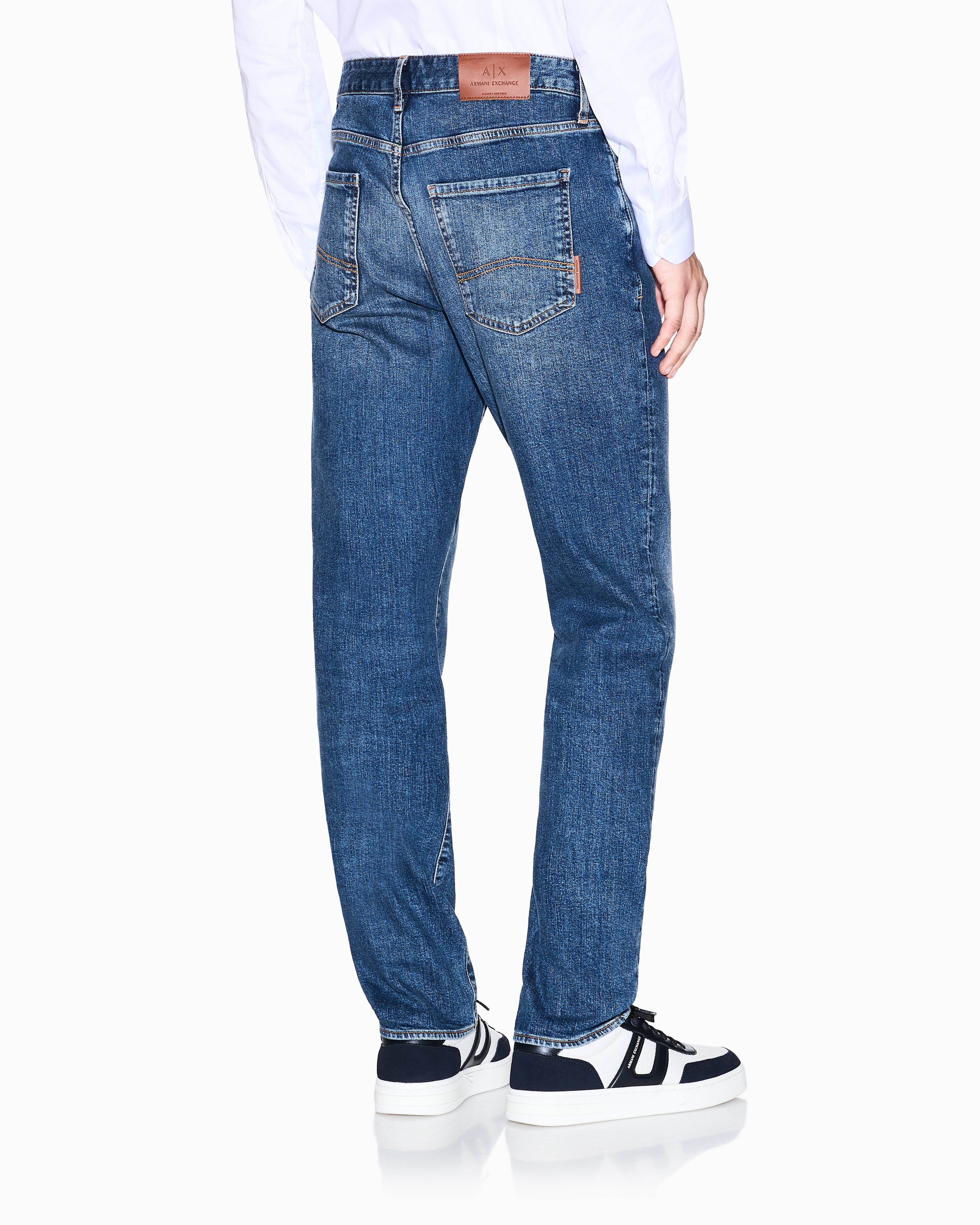 Armani Exchange - Slim fit jeans stretch denim, Man, Blue, Size: