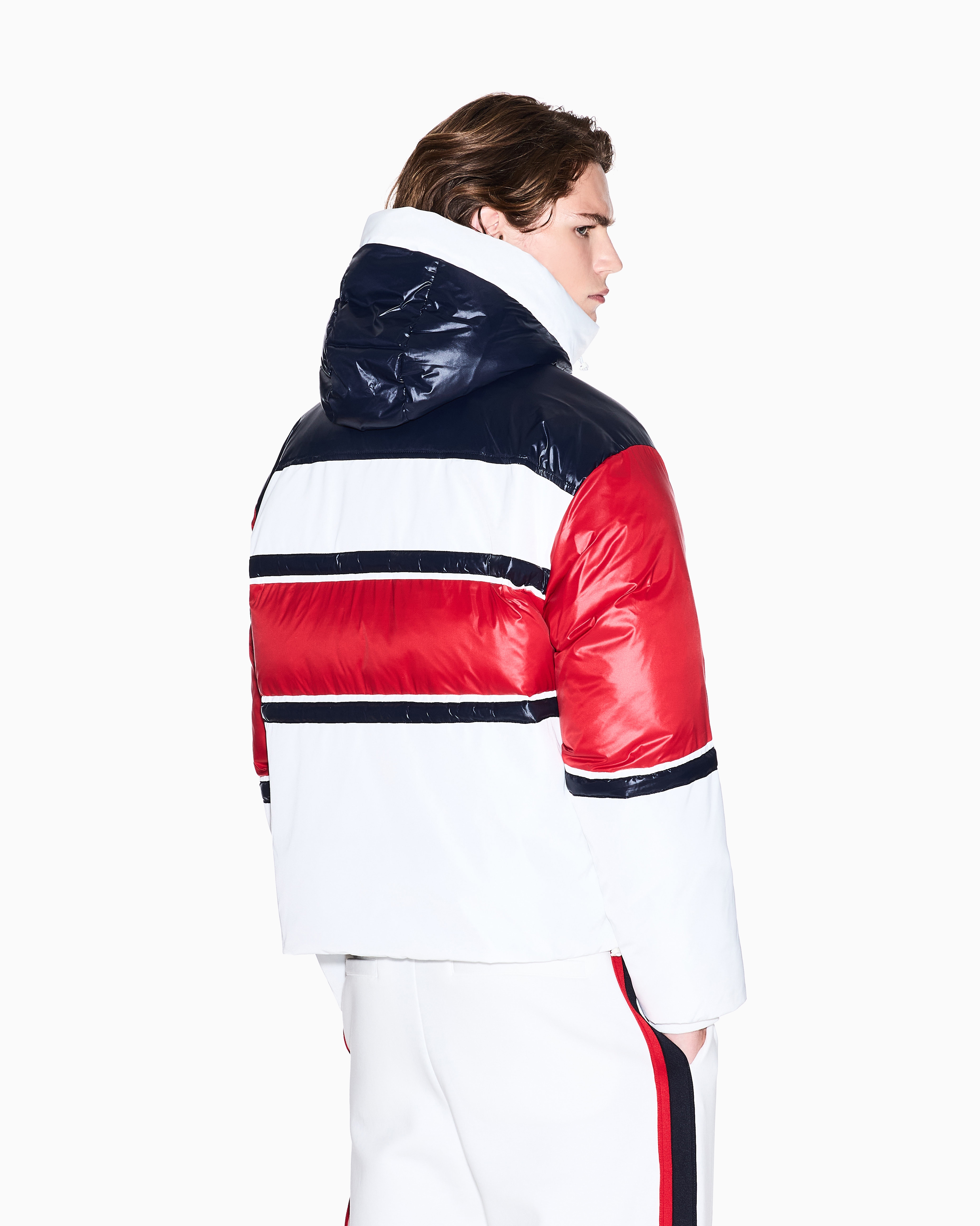Armani Exchange Jacket With Contrasting Bands In White