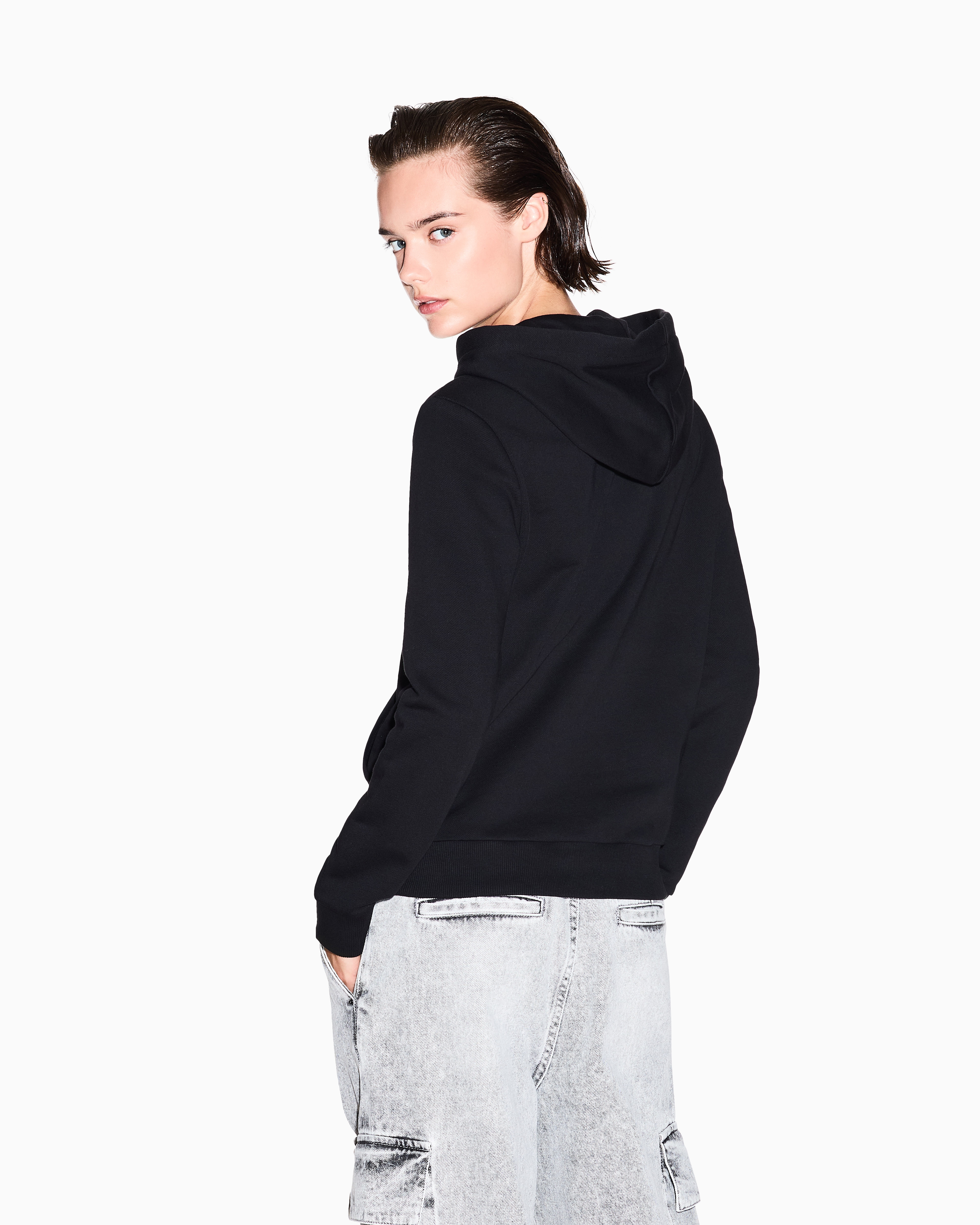 Armani Exchange - Hoodies, Woman, Black, Size: