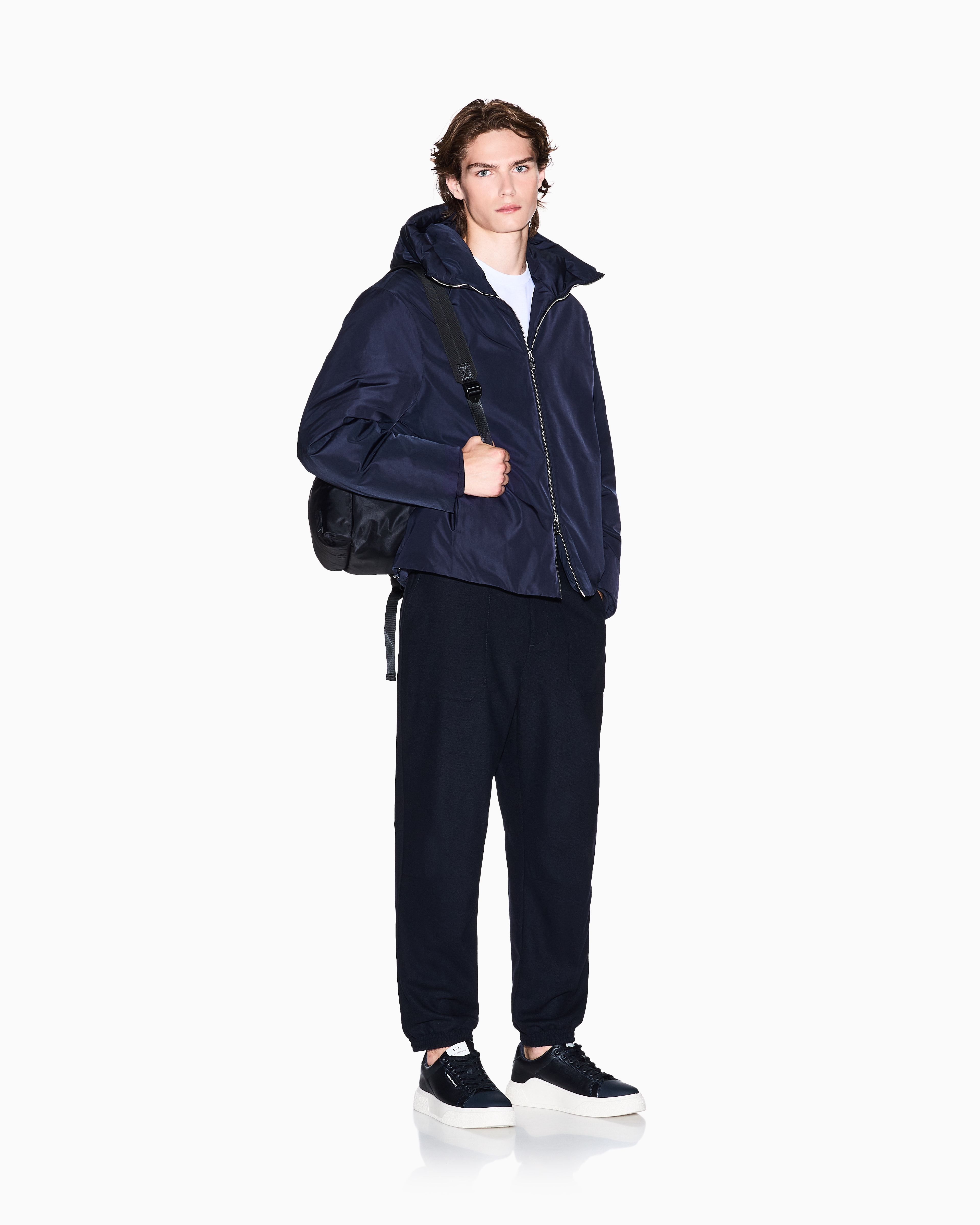 ZIP UP HOODED PUFFER JACKET
