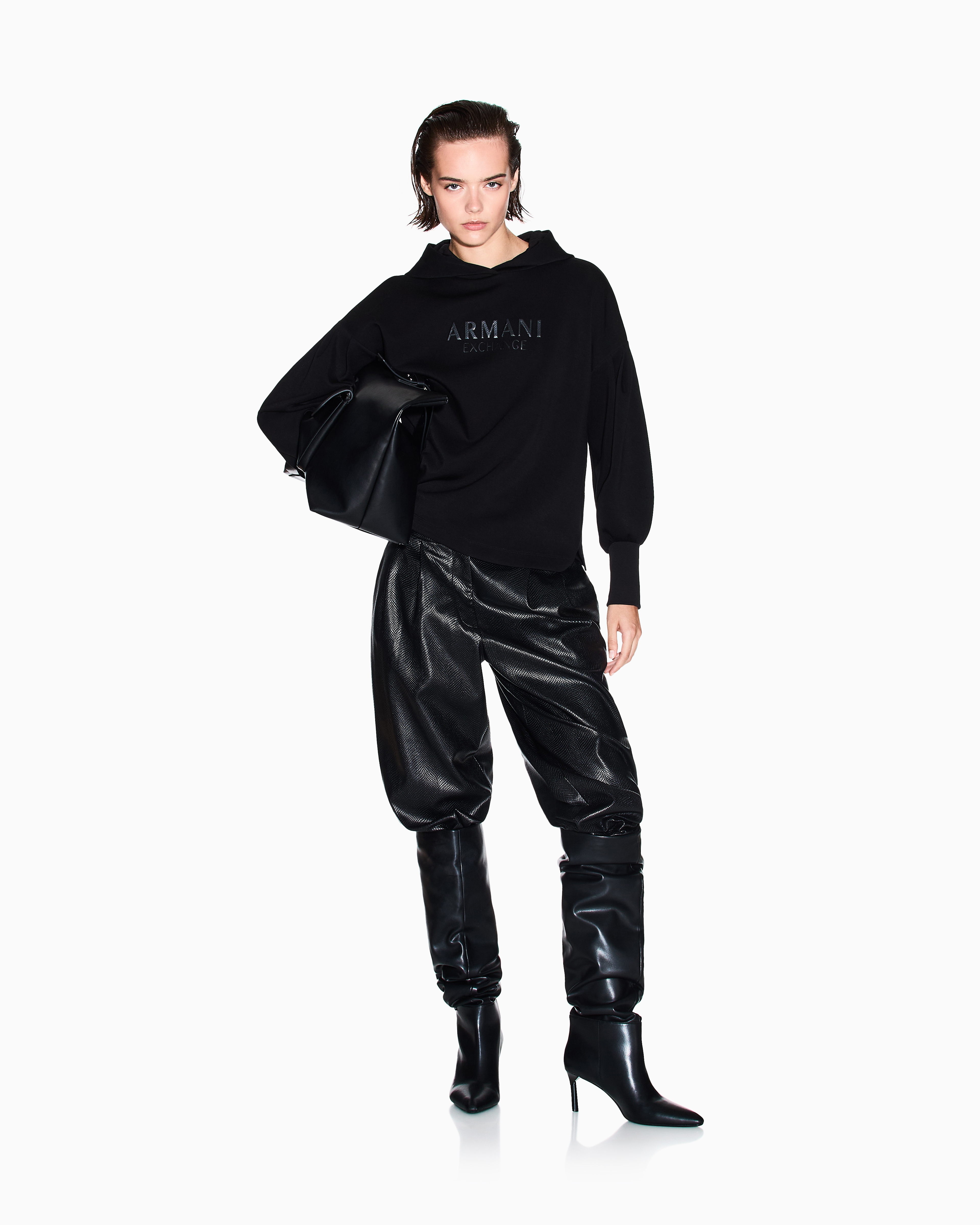 Armani Exchange Hoodies In Black