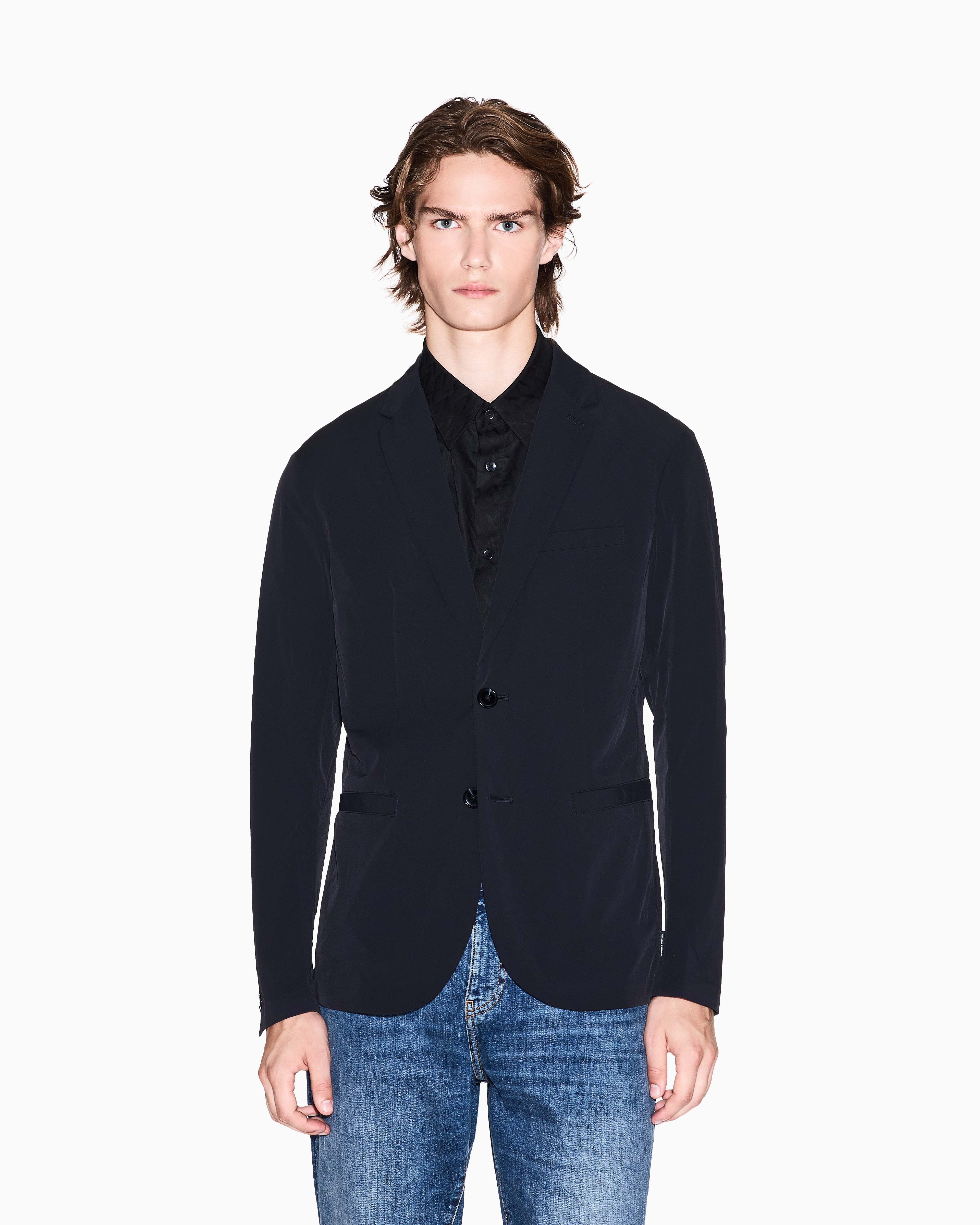 Single-breasted jacket ultra-stretch twill