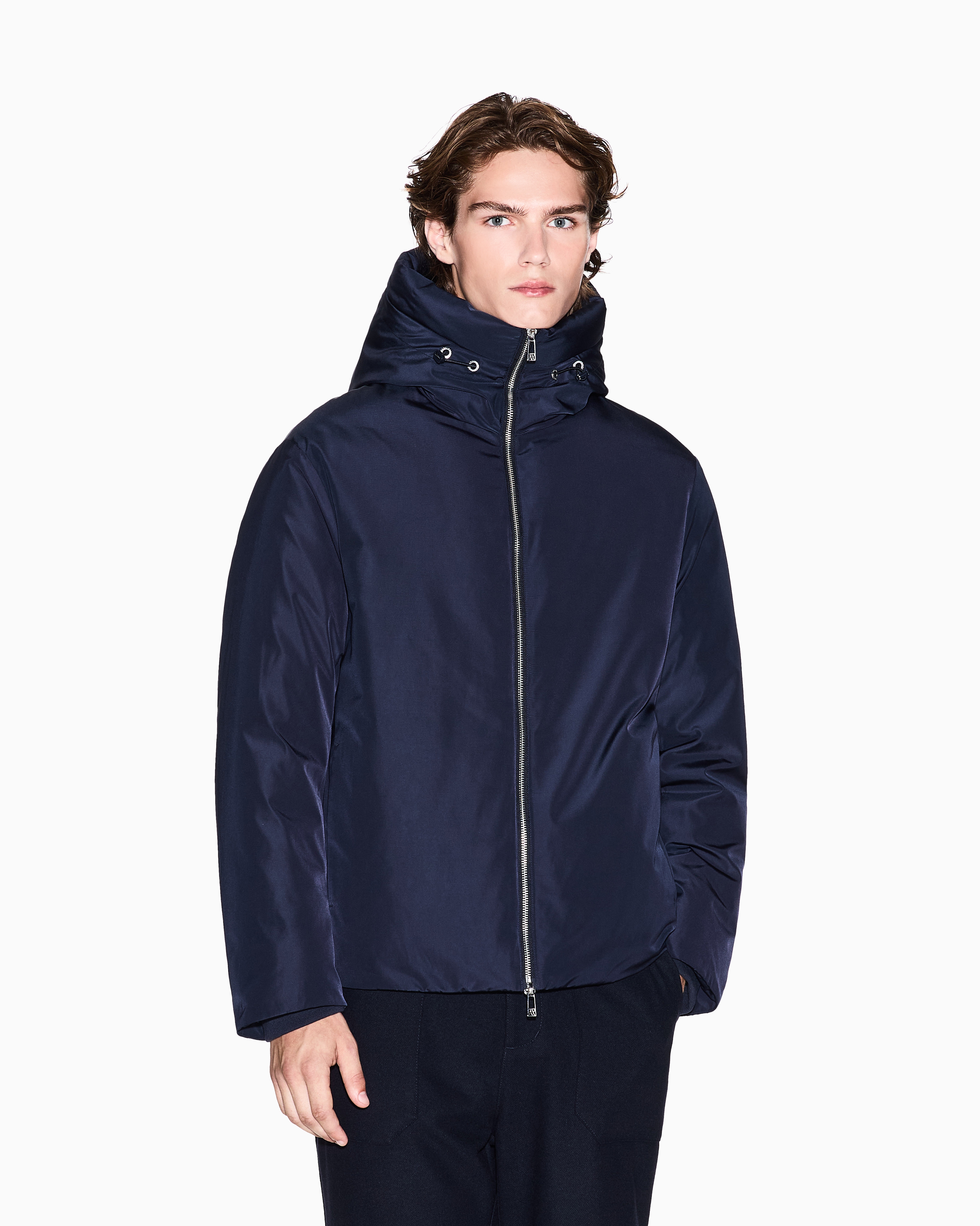 ZIP UP HOODED PUFFER JACKET