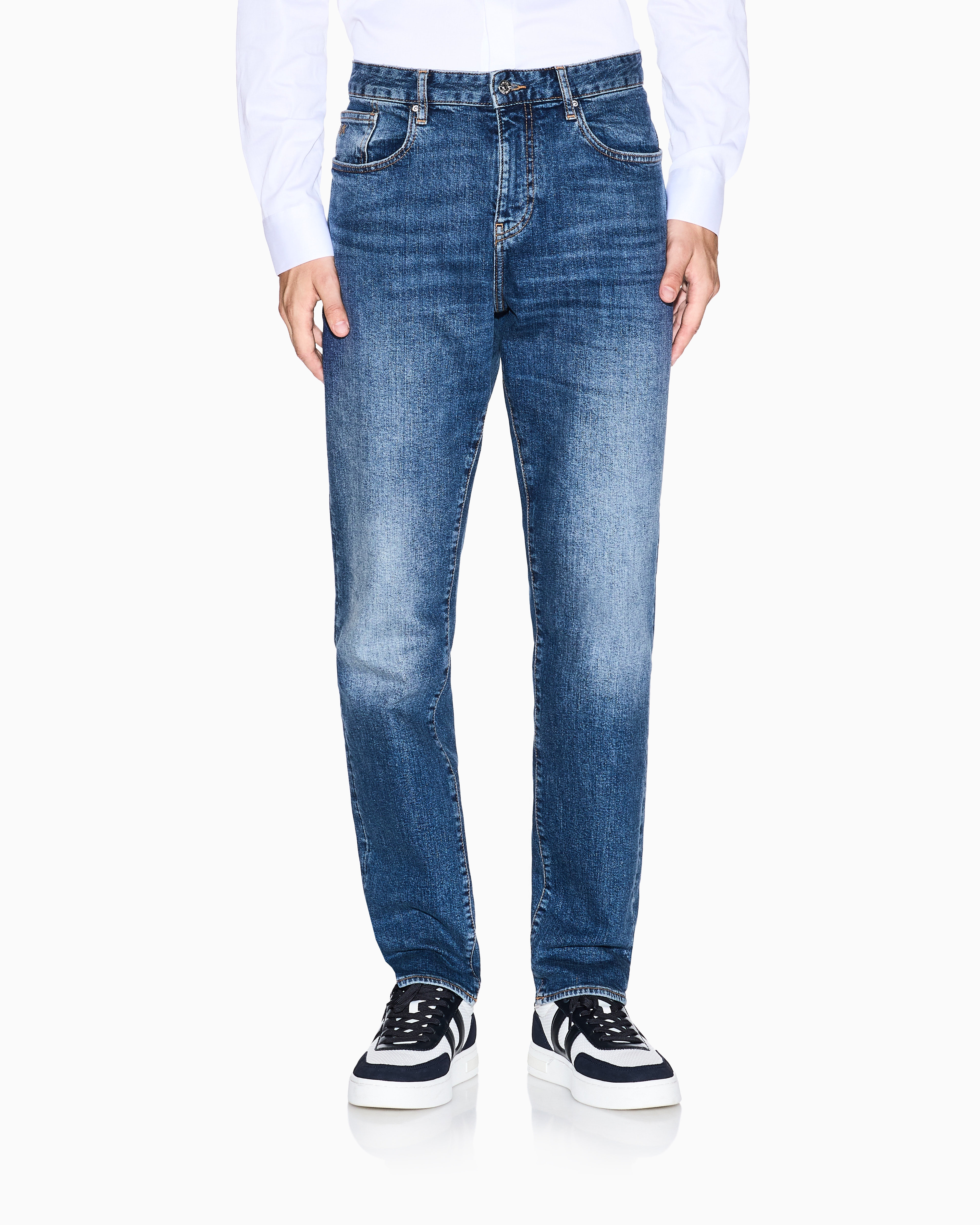 Armani Exchange - Slim fit jeans stretch denim, Man, Blue, Size: