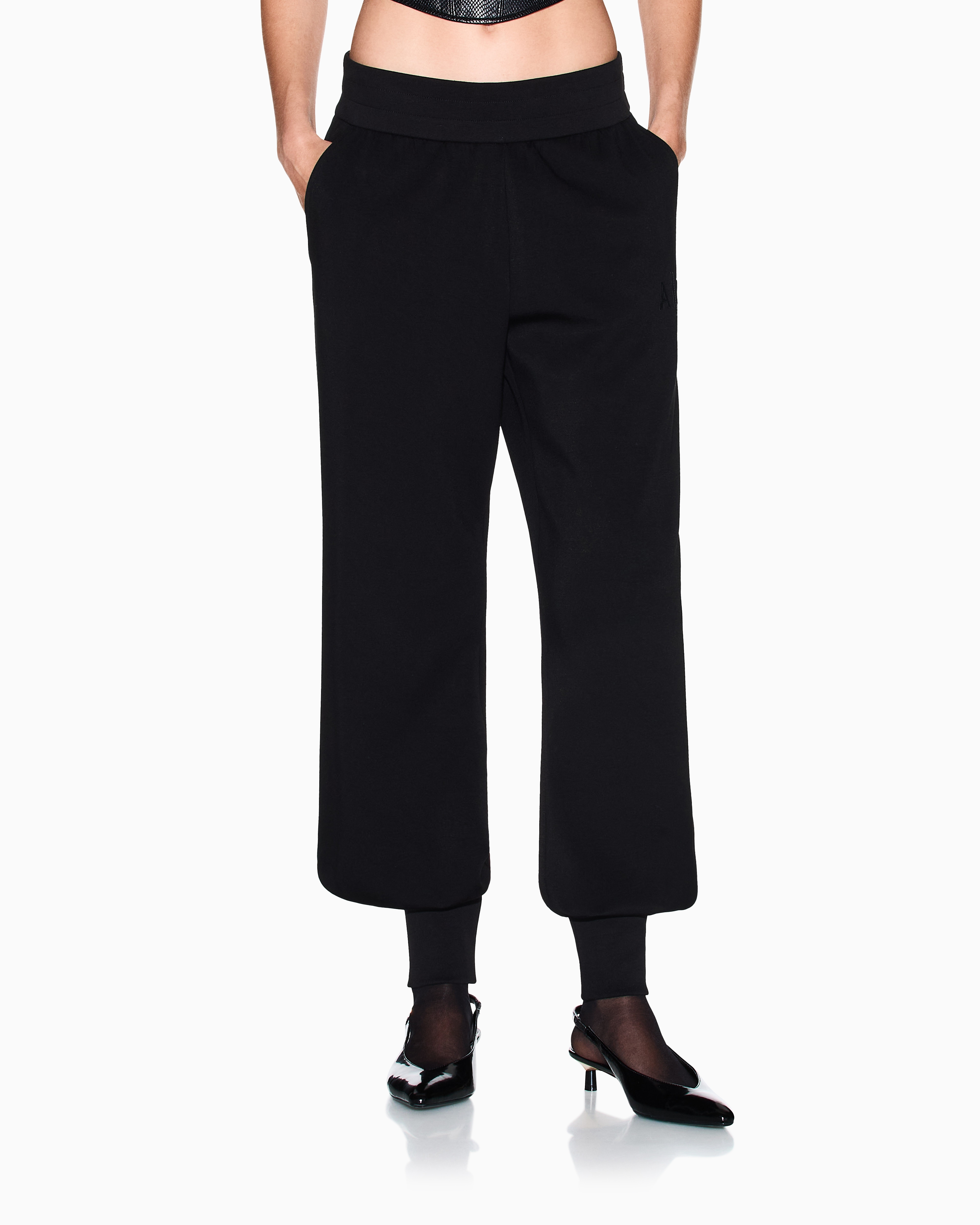 Armani Exchange - Sweatpants, Woman, Black, Size: