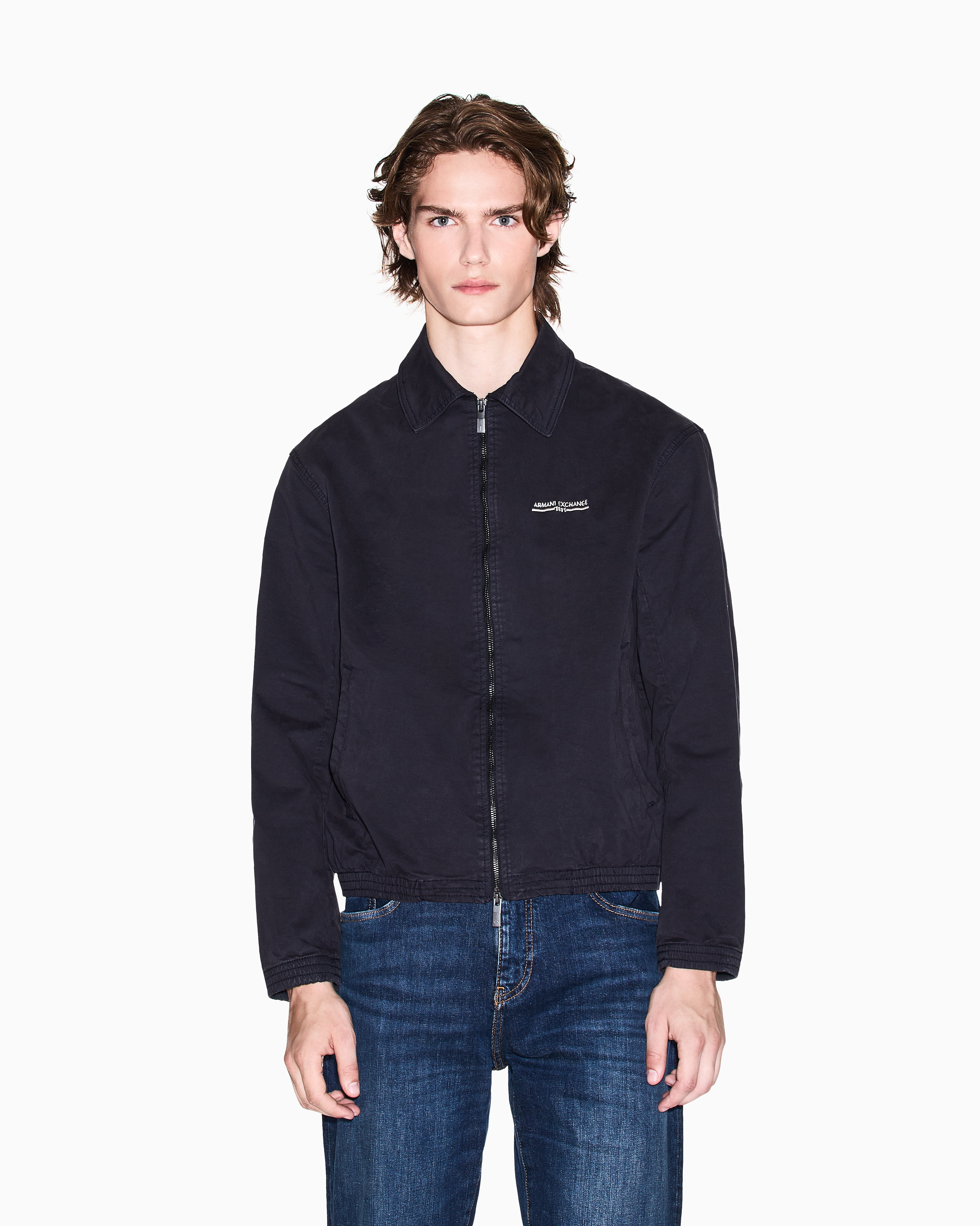 Armani Exchange - Blousons, Man, Navy Blue, Size:
