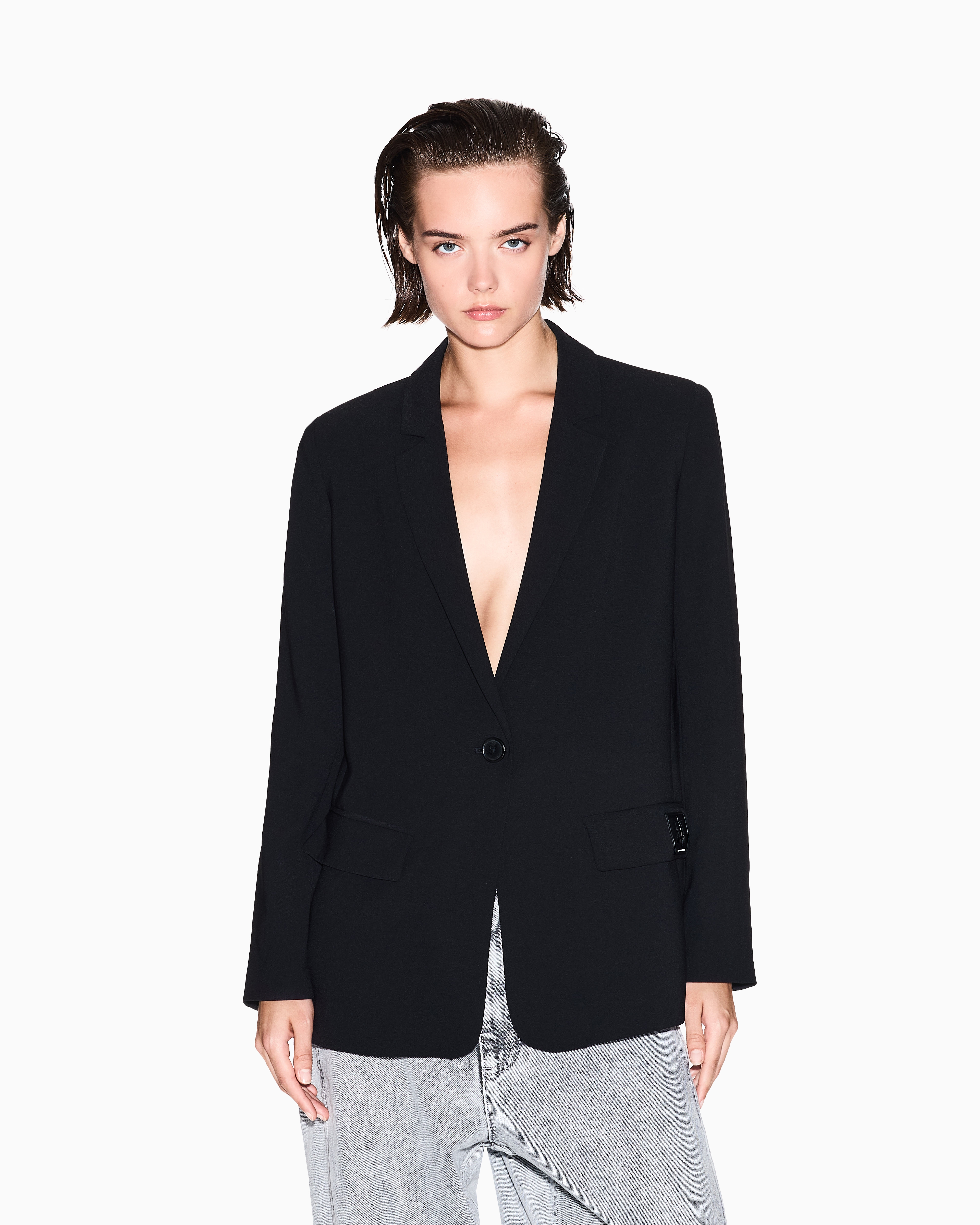 Armani Exchange - Formal Jackets, Woman, Black, Size: