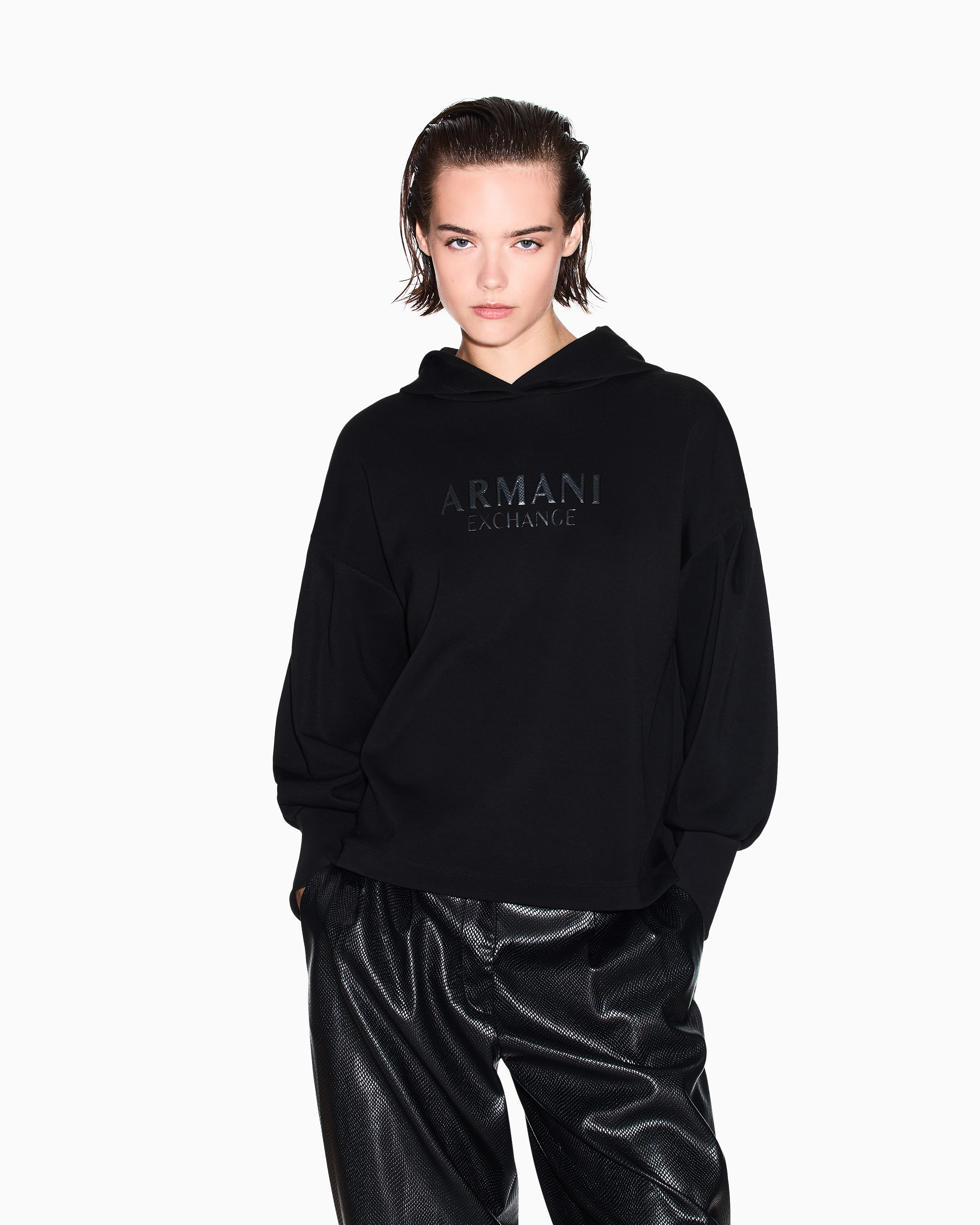 Armani Exchange Hoodies In Black