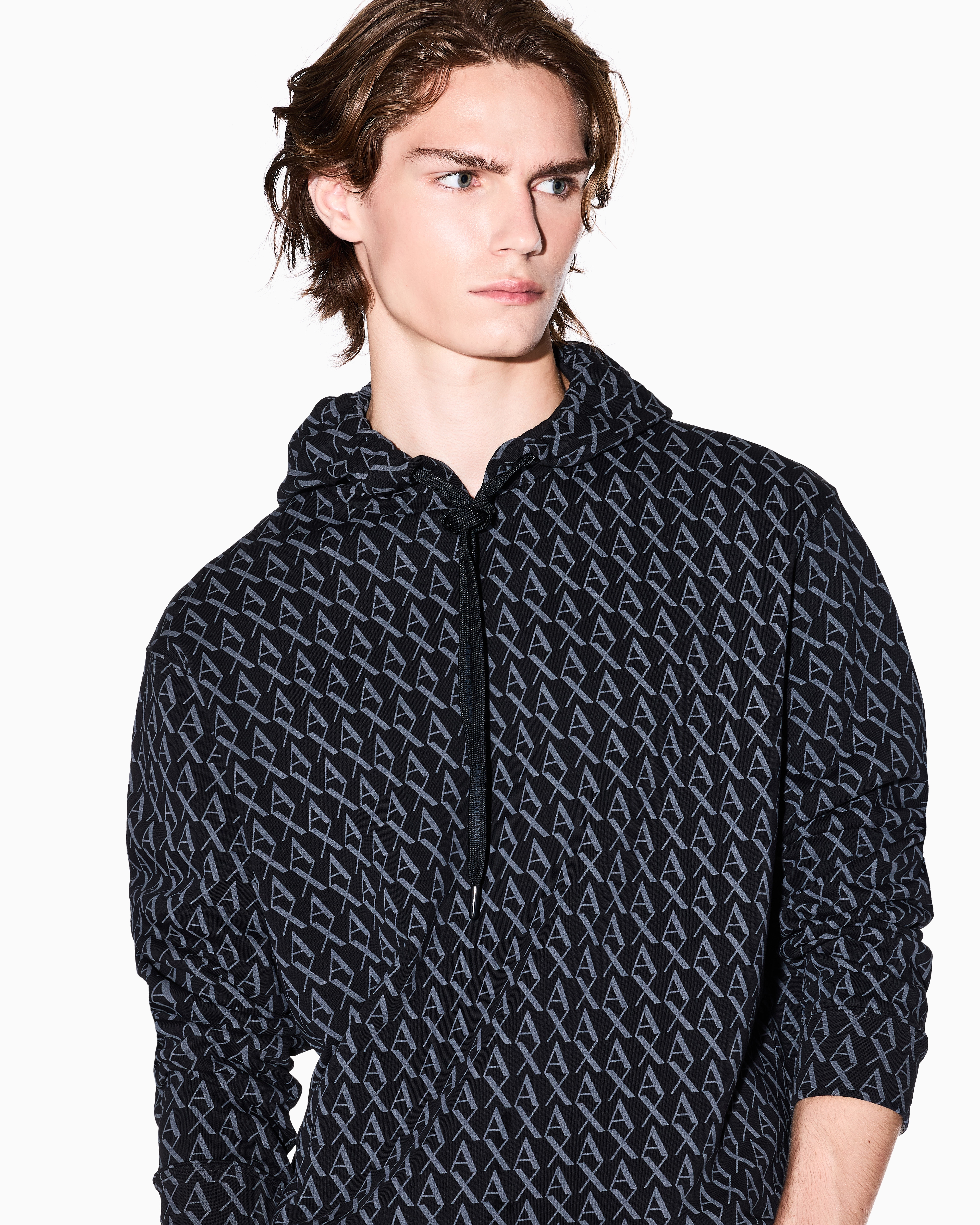 Armani Exchange - Hoodies, Man, Black, Size: