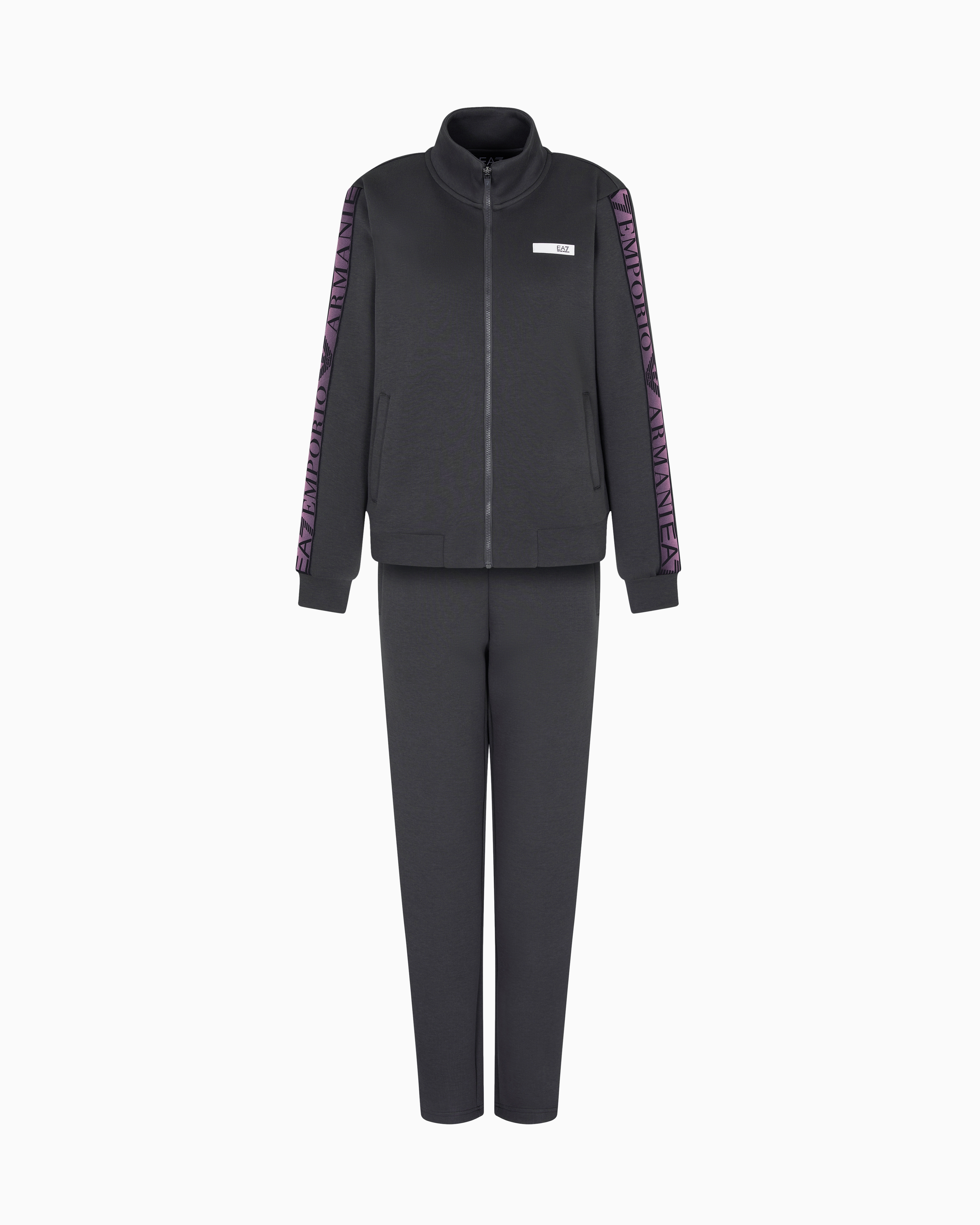 Ea7 Dynamic Athlete Tracksuit In Natural Ventus7 Technical Fabric In Gray