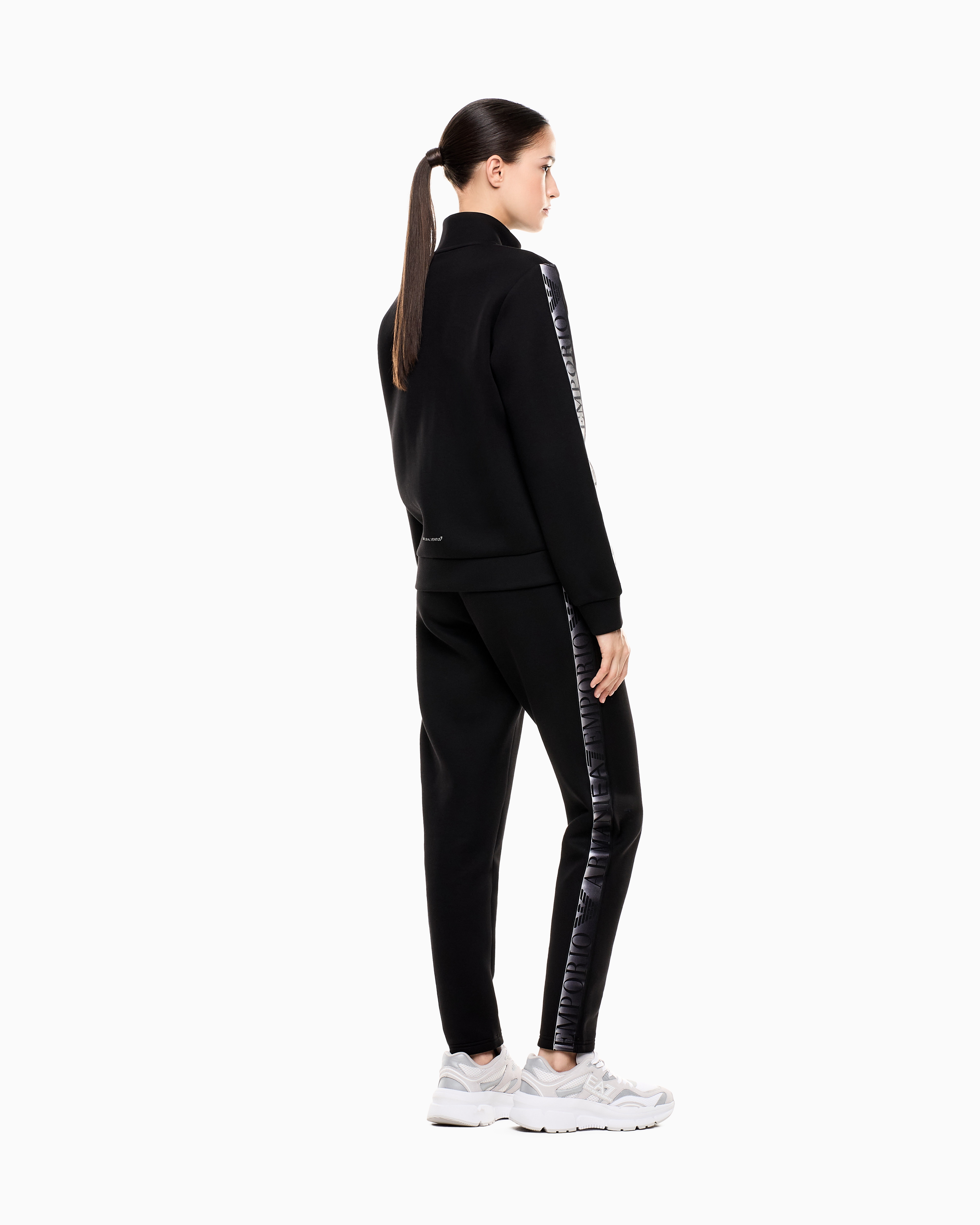 Ea7 Dynamic Athlete Tracksuit In Natural Ventus7 Technical Fabric In Black