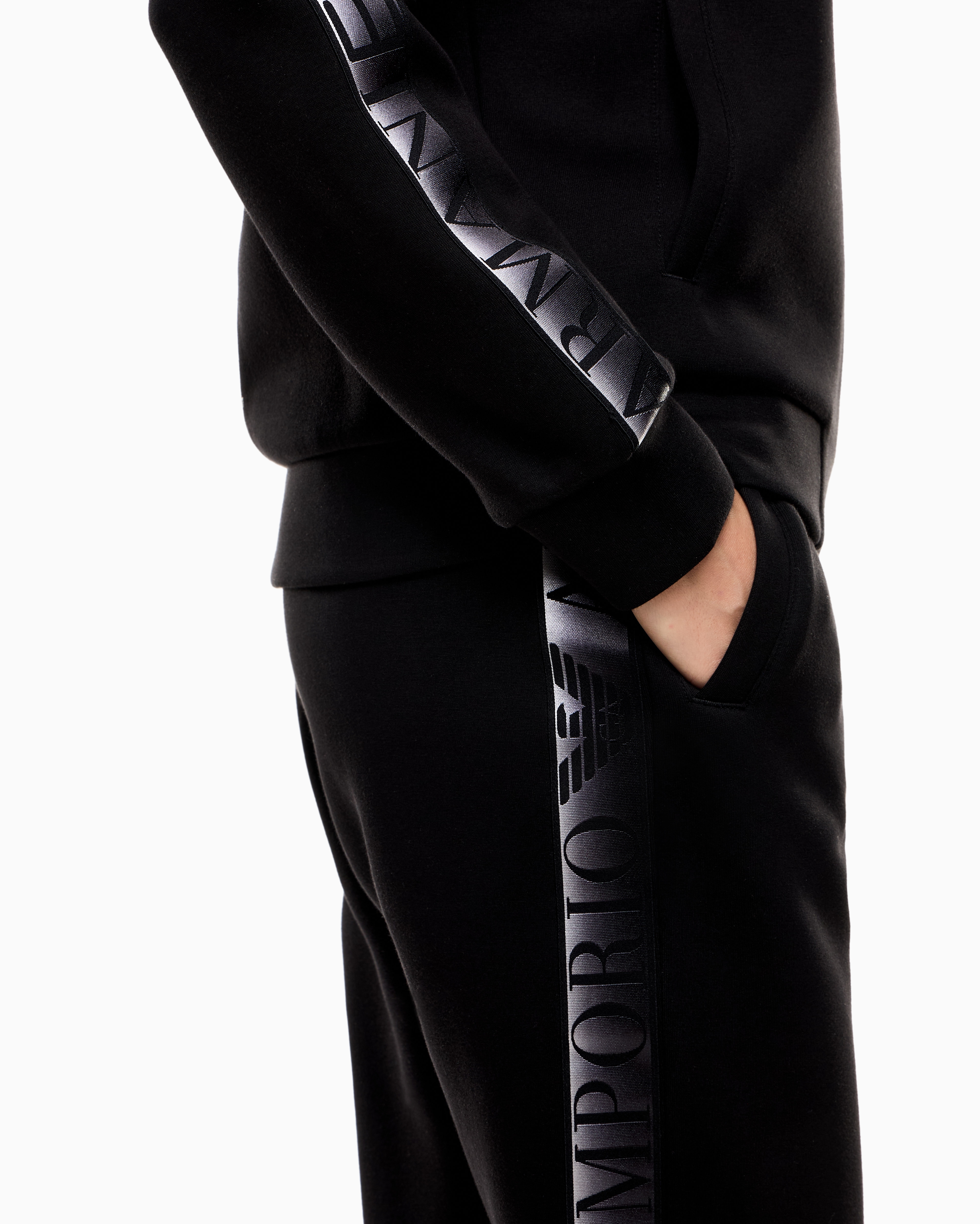 Ea7 Dynamic Athlete Tracksuit In Natural Ventus7 Technical Fabric In Black