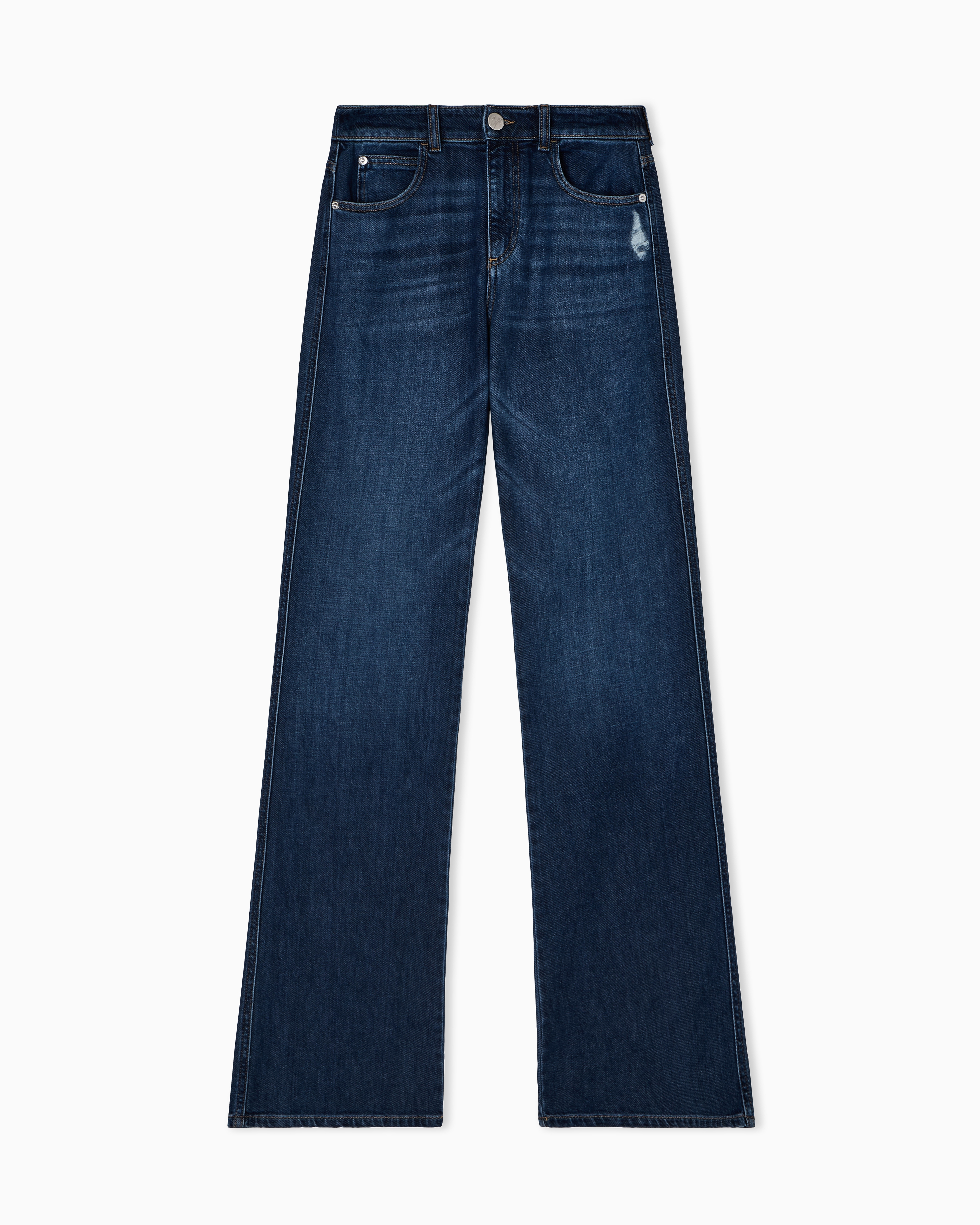 Emporio Armani - J9D vintage-look, slim-fit denim jeans, Woman, Blue, Size: