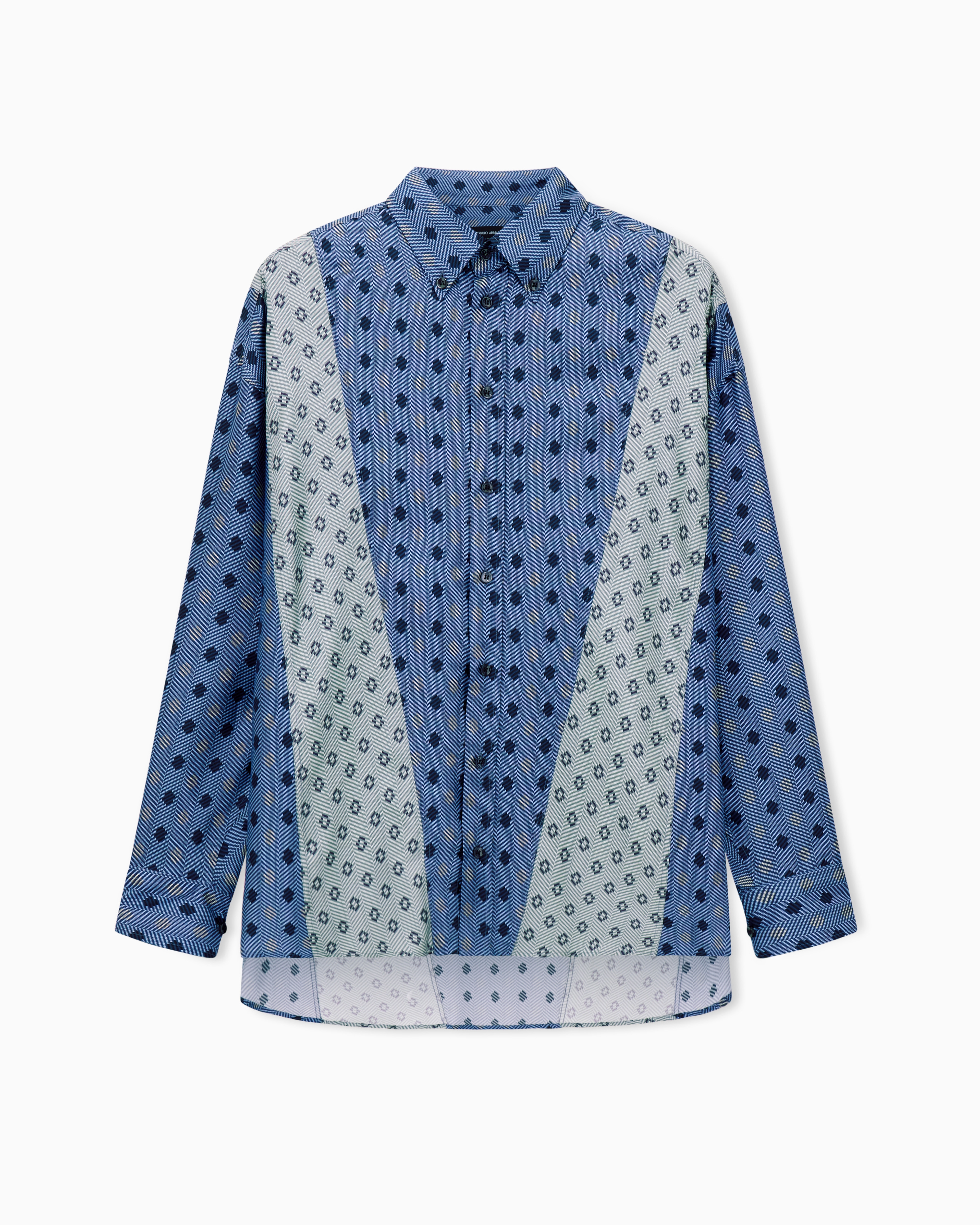 Pure silk twill shirt | Giorgio Armani US