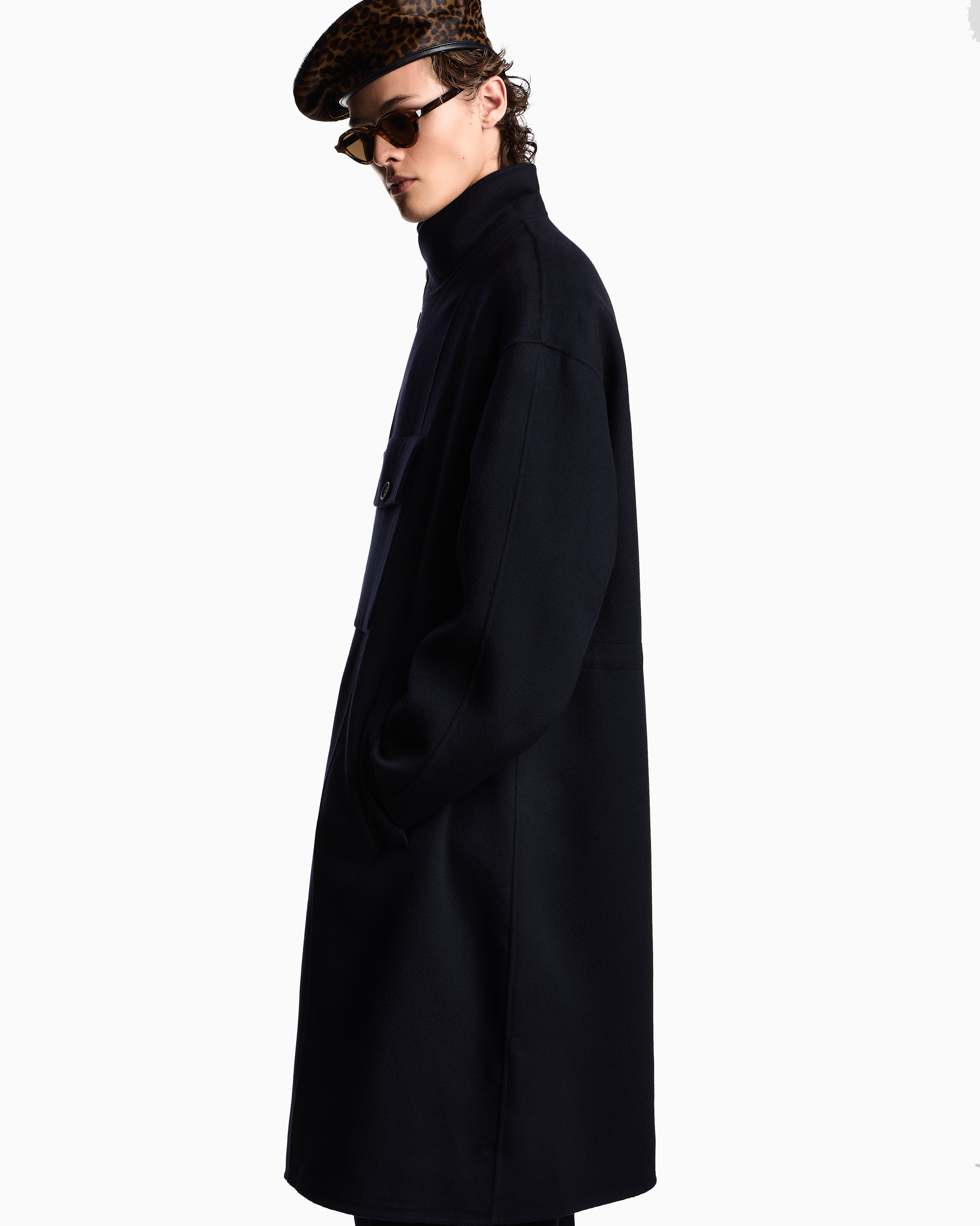 コート ウールクロス オーバーサイズポケット | Emporio Armani