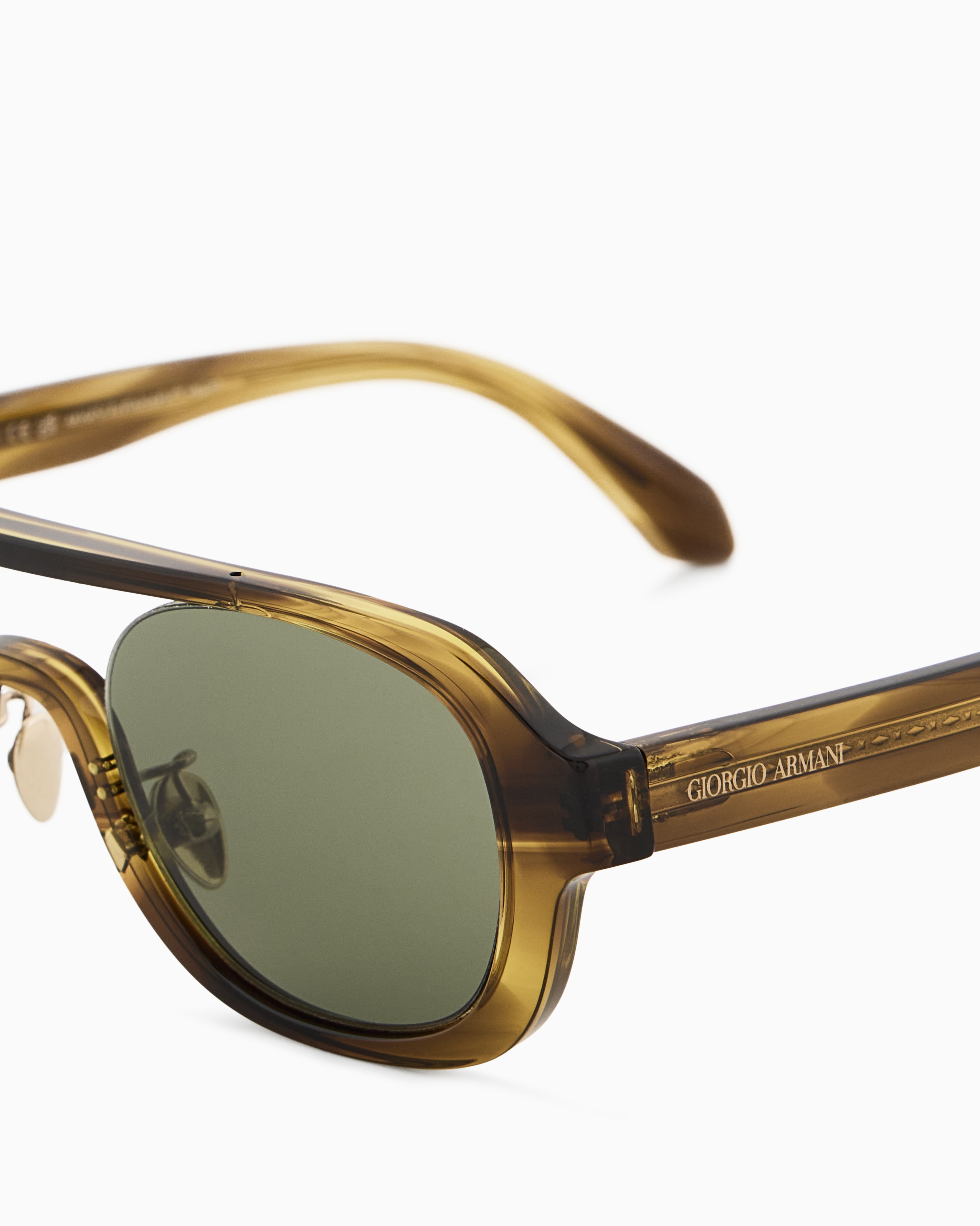 Giorgio Armani Men's Square Sunglasses In Brown