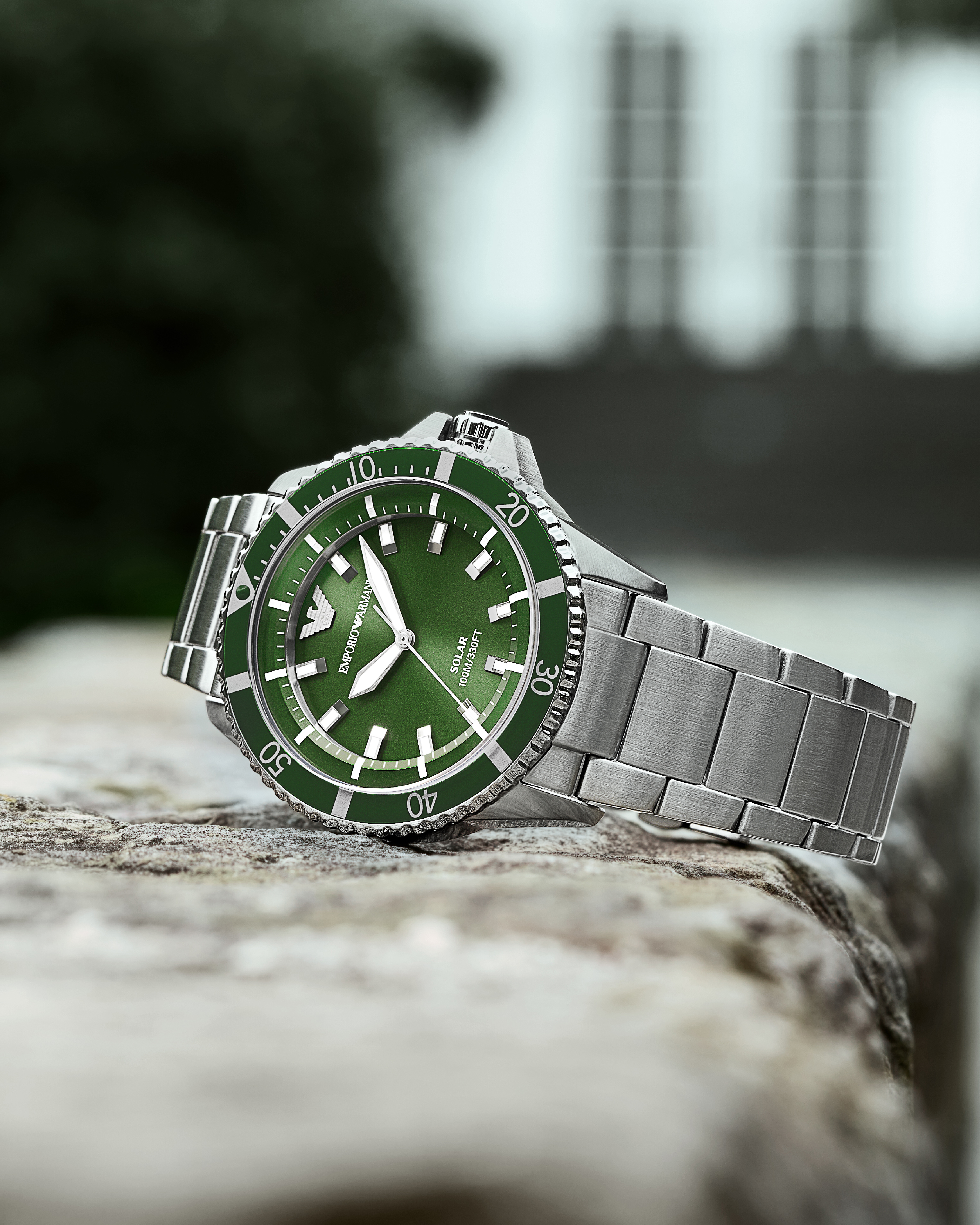 【美品】稼動品 エンポリオアルマーニ ソーラーパワー クロノグラフ ブルー EMPORIO ARMANI エンポリオアルマーニ 腕時計 メンズ クロノ