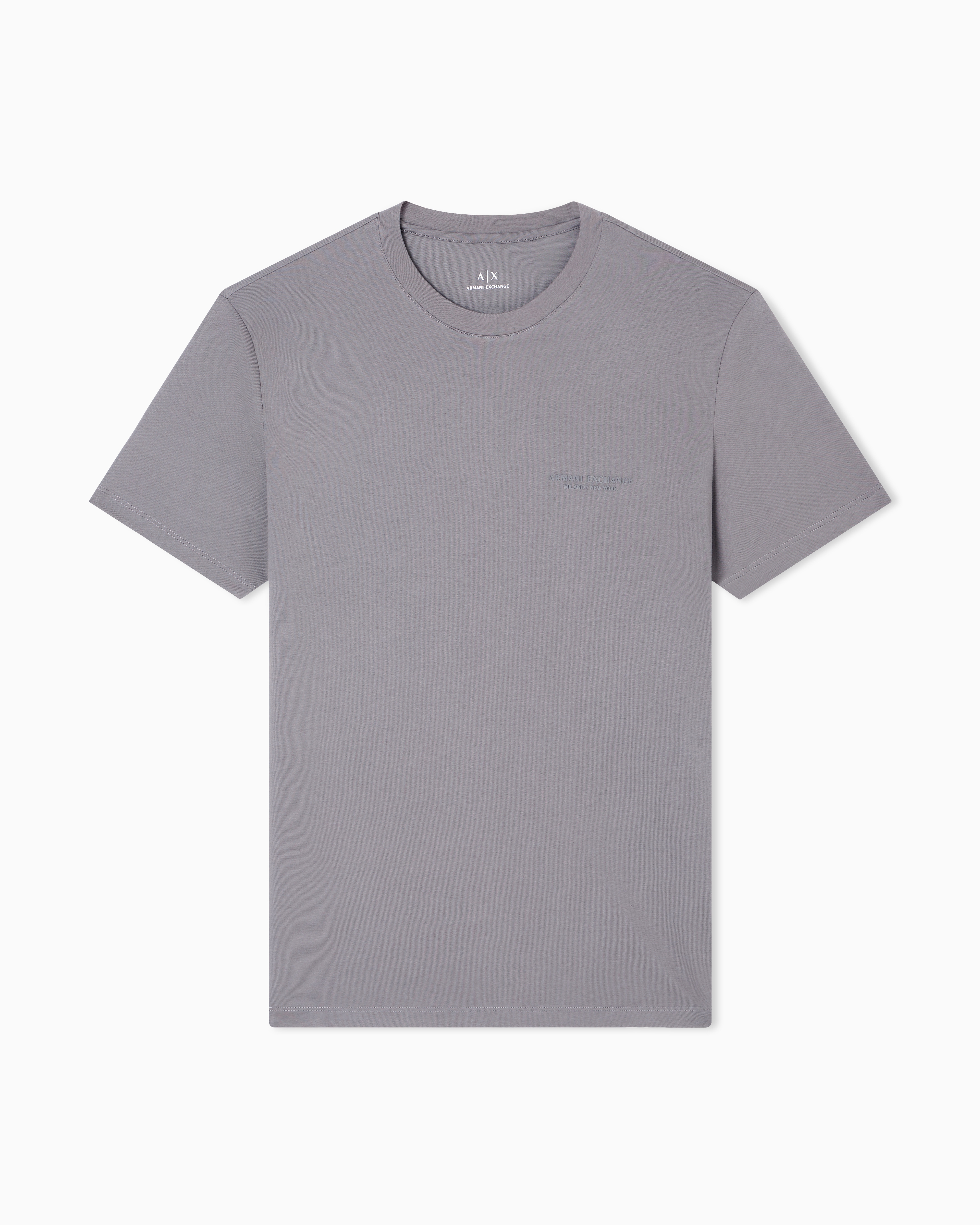 Armani Exchange - Regular fit T-shirt with logo, Man, Grey, Size: