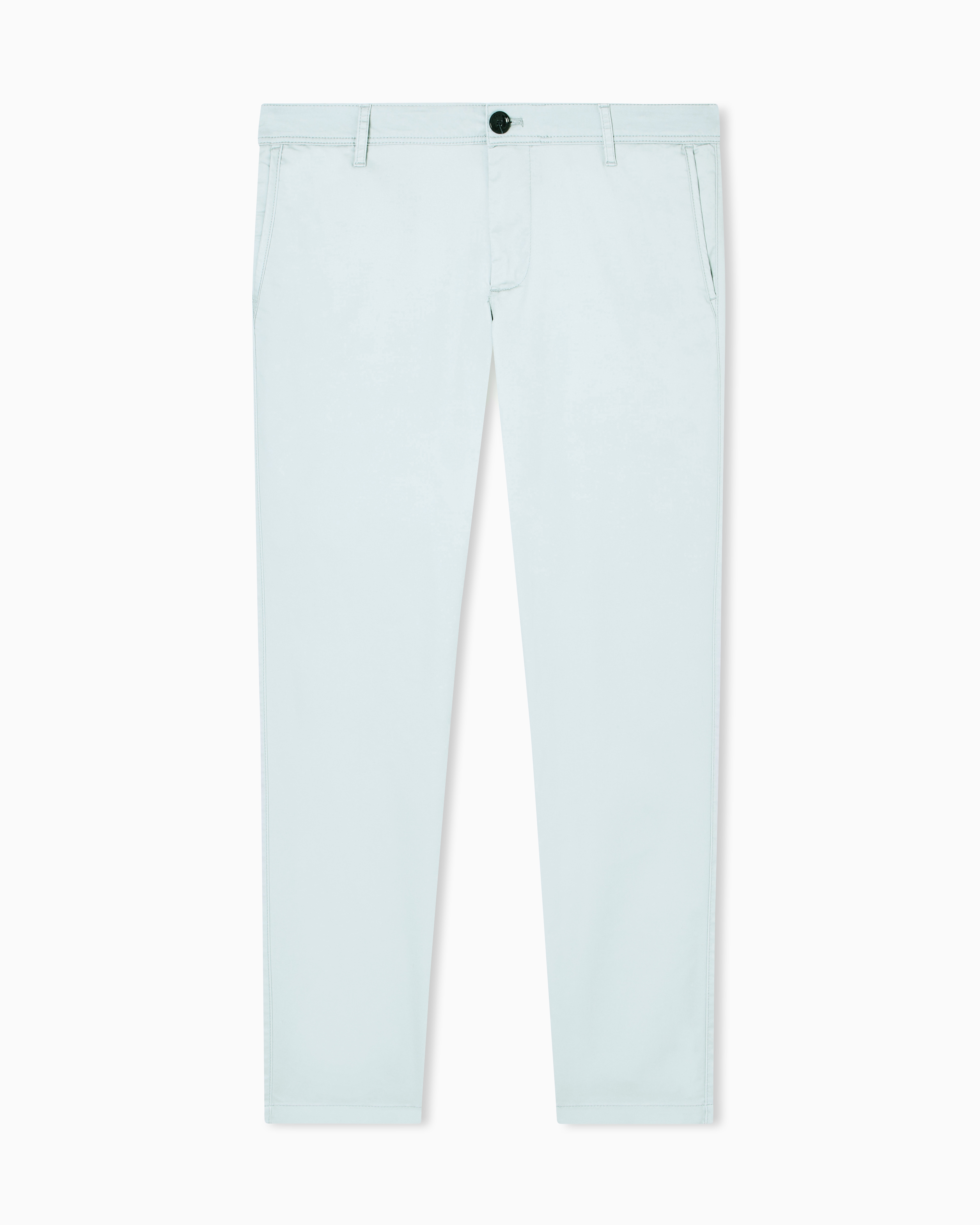Armani Exchange Stretch Cotton Chinos In Blue