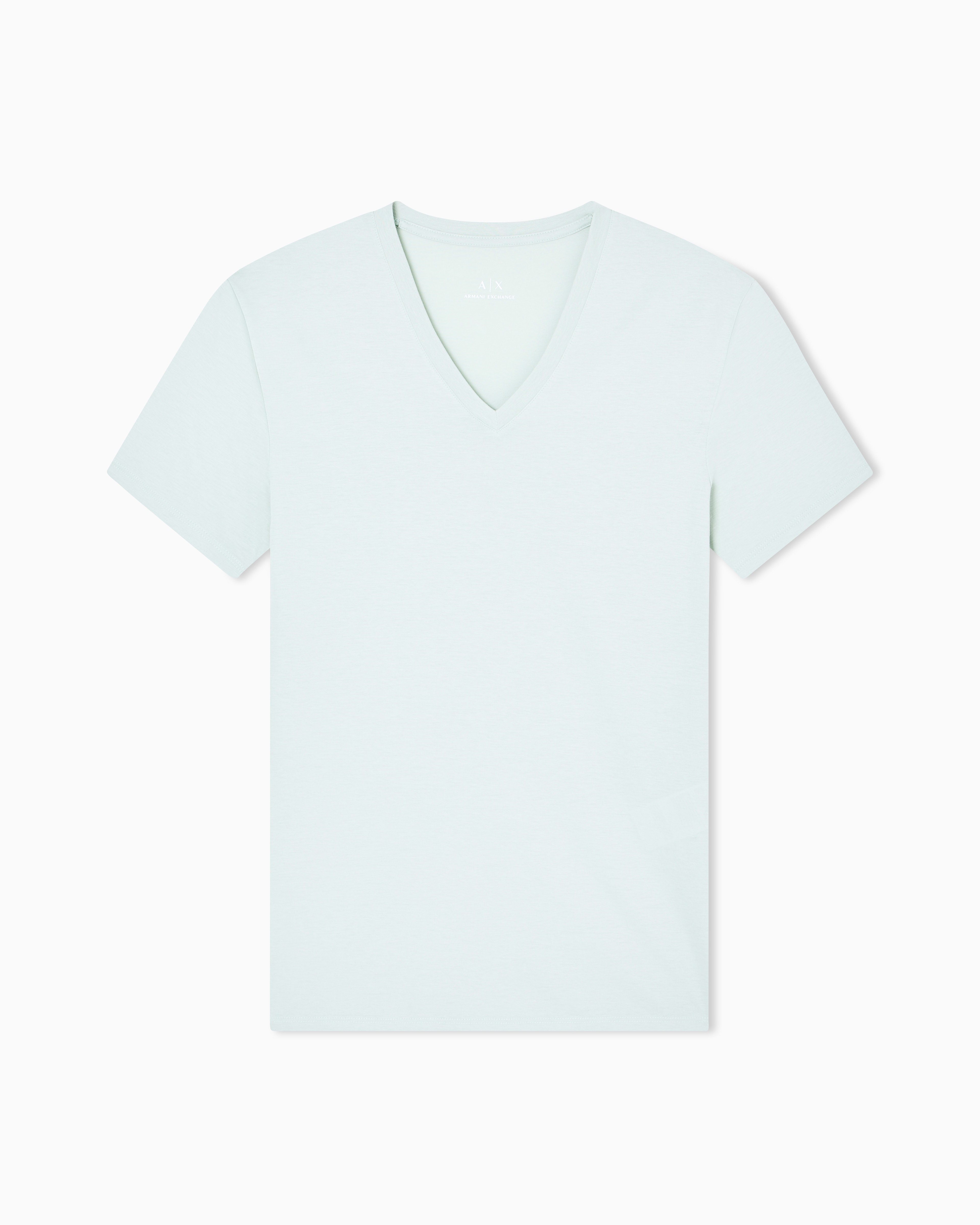 Armani Exchange - Slim fit T-shirt Pima cotton jersey, Man, Green, Size: