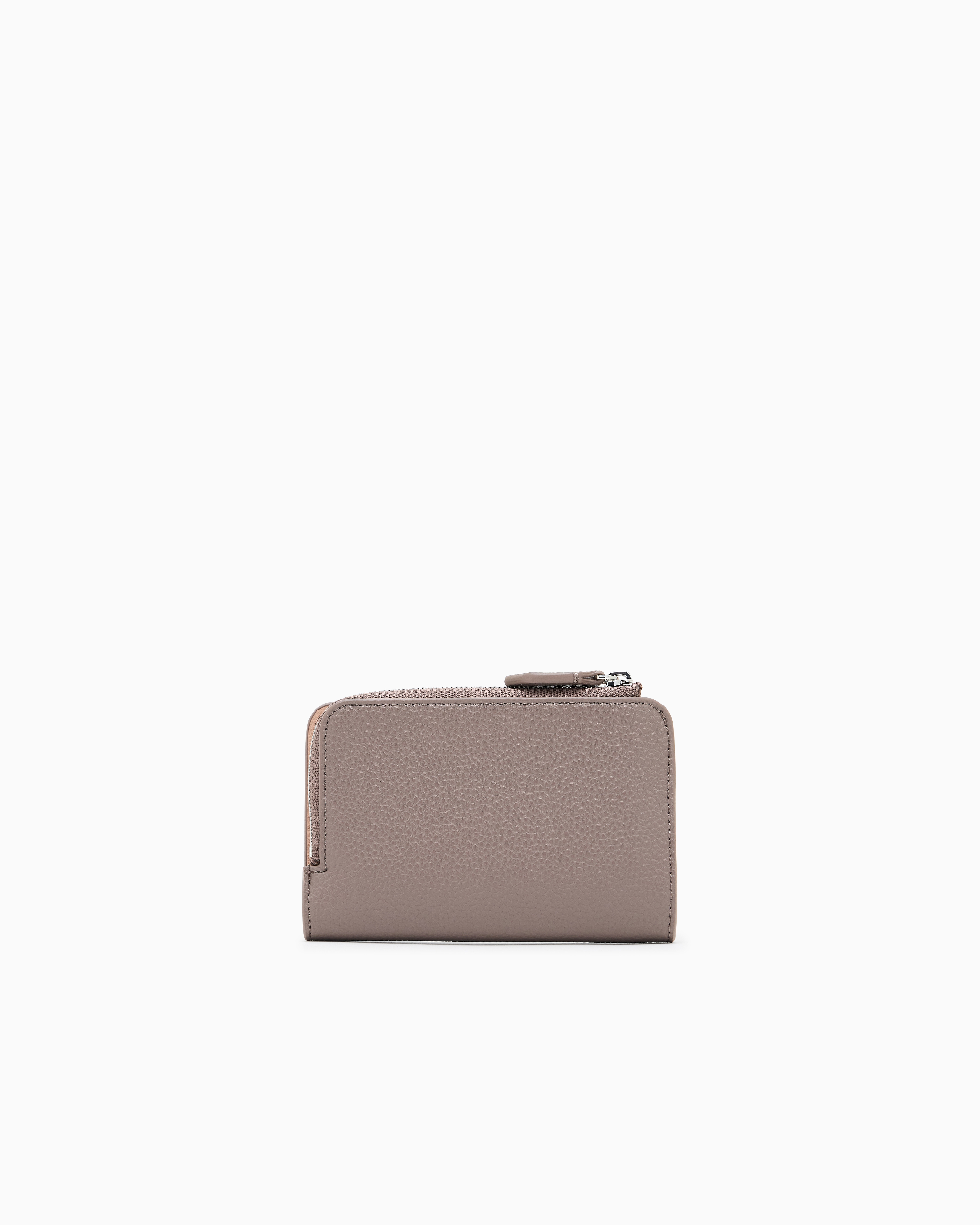 Emporio Armani - Deer-print MyEA wallet with coin purse, Woman, Beige, Size: TU